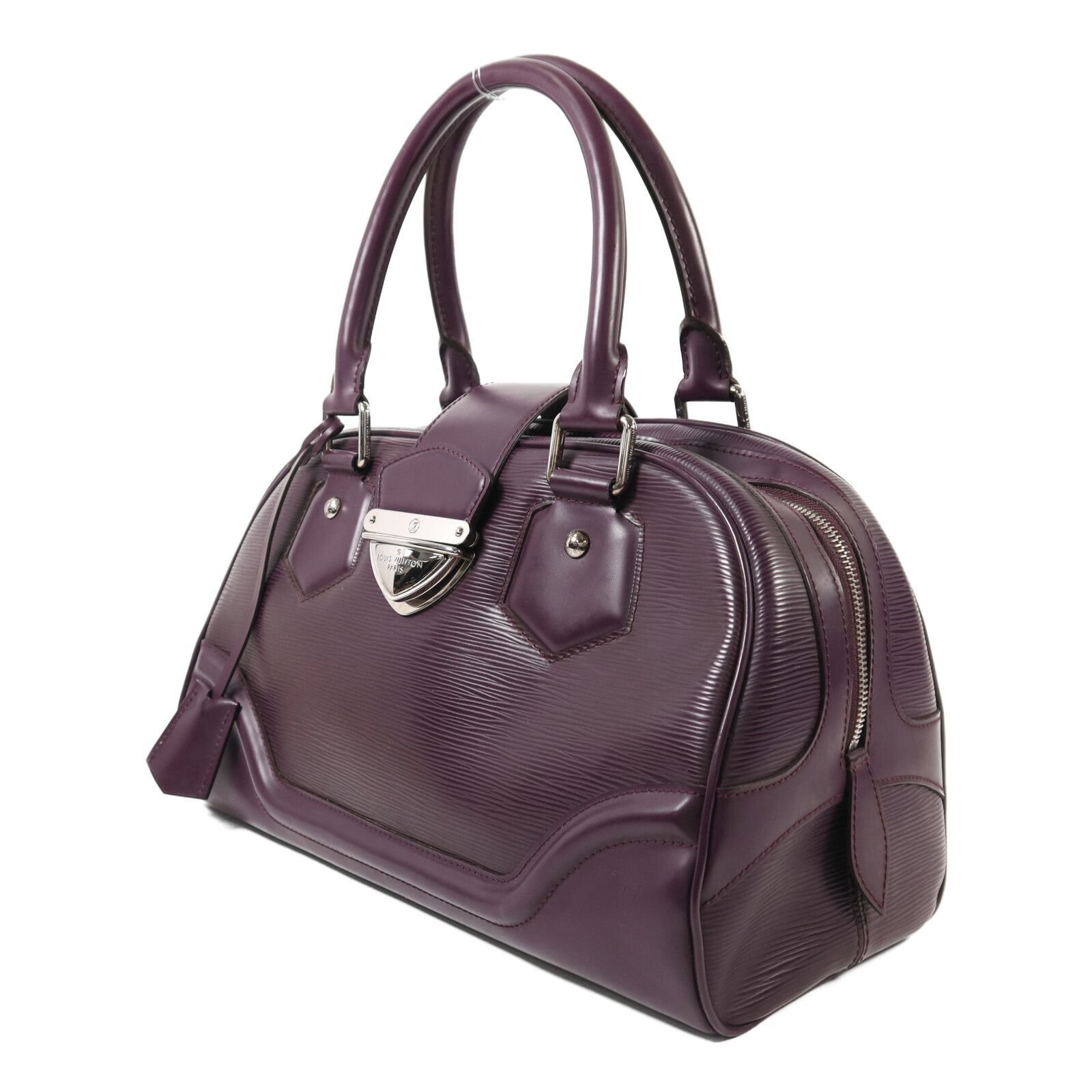 Epi Bowling Montaigne Gm Ginpaku Handmade Bag Purple Handbag M 5931k — view 3