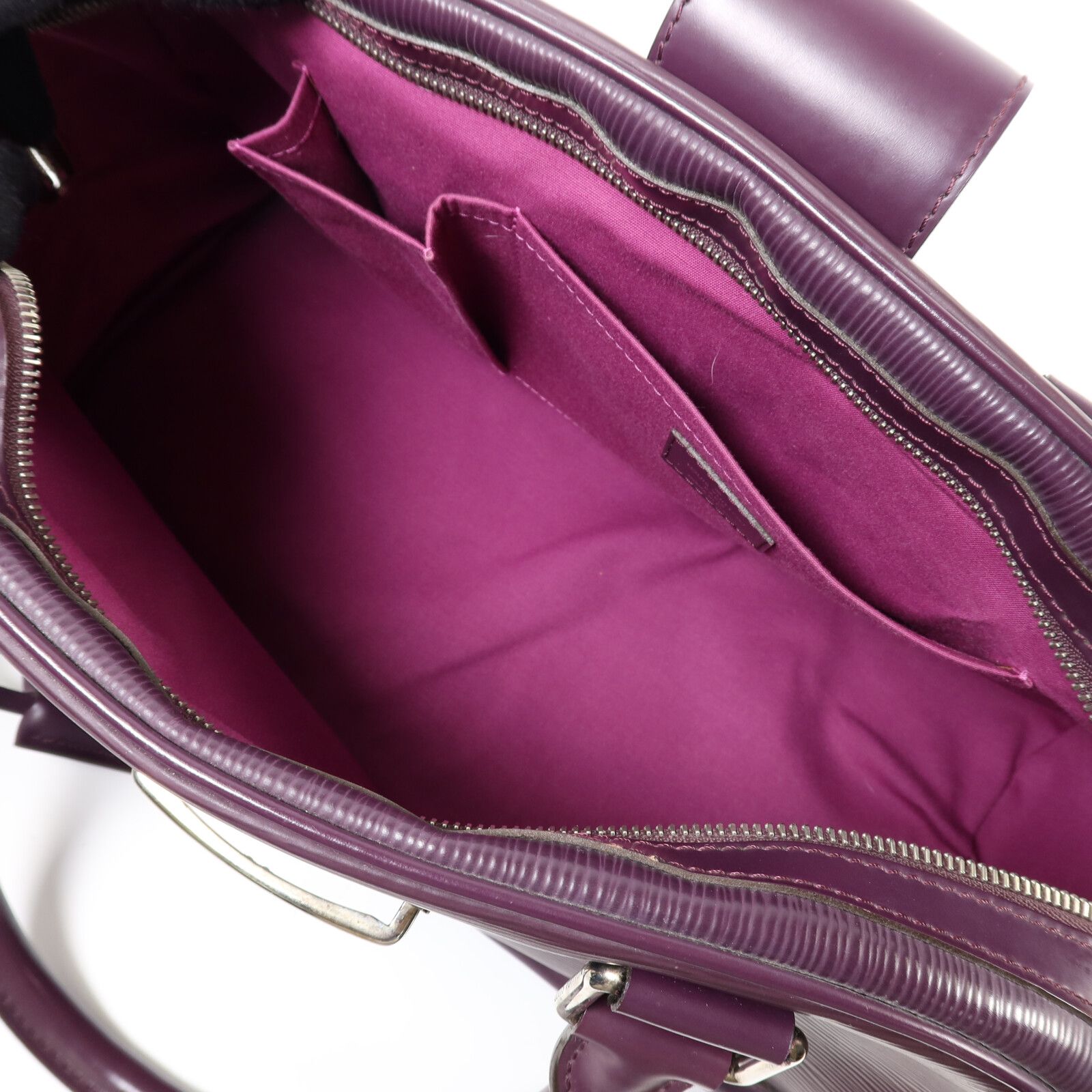 Epi Bowling Montaigne Gm Ginpaku Handmade Bag Purple Handbag M 5931k — view 5