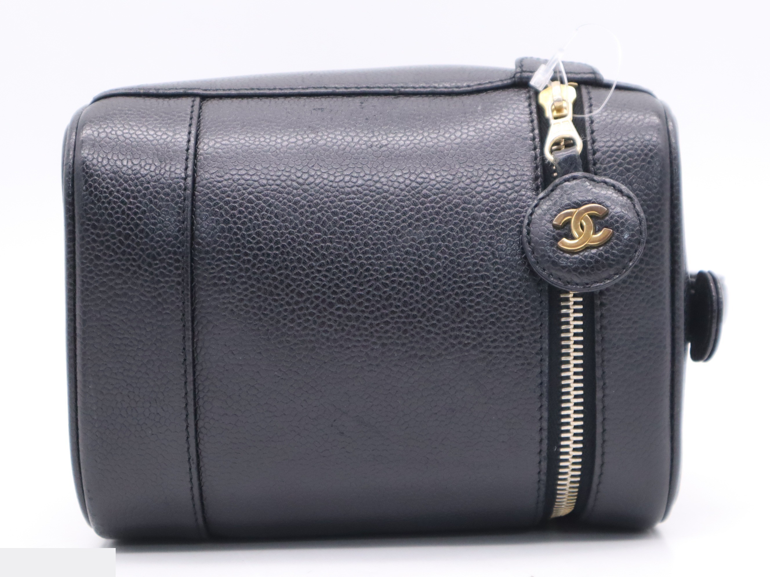 Caviar leather vertical vanity bag with guarantee card. — view 5
