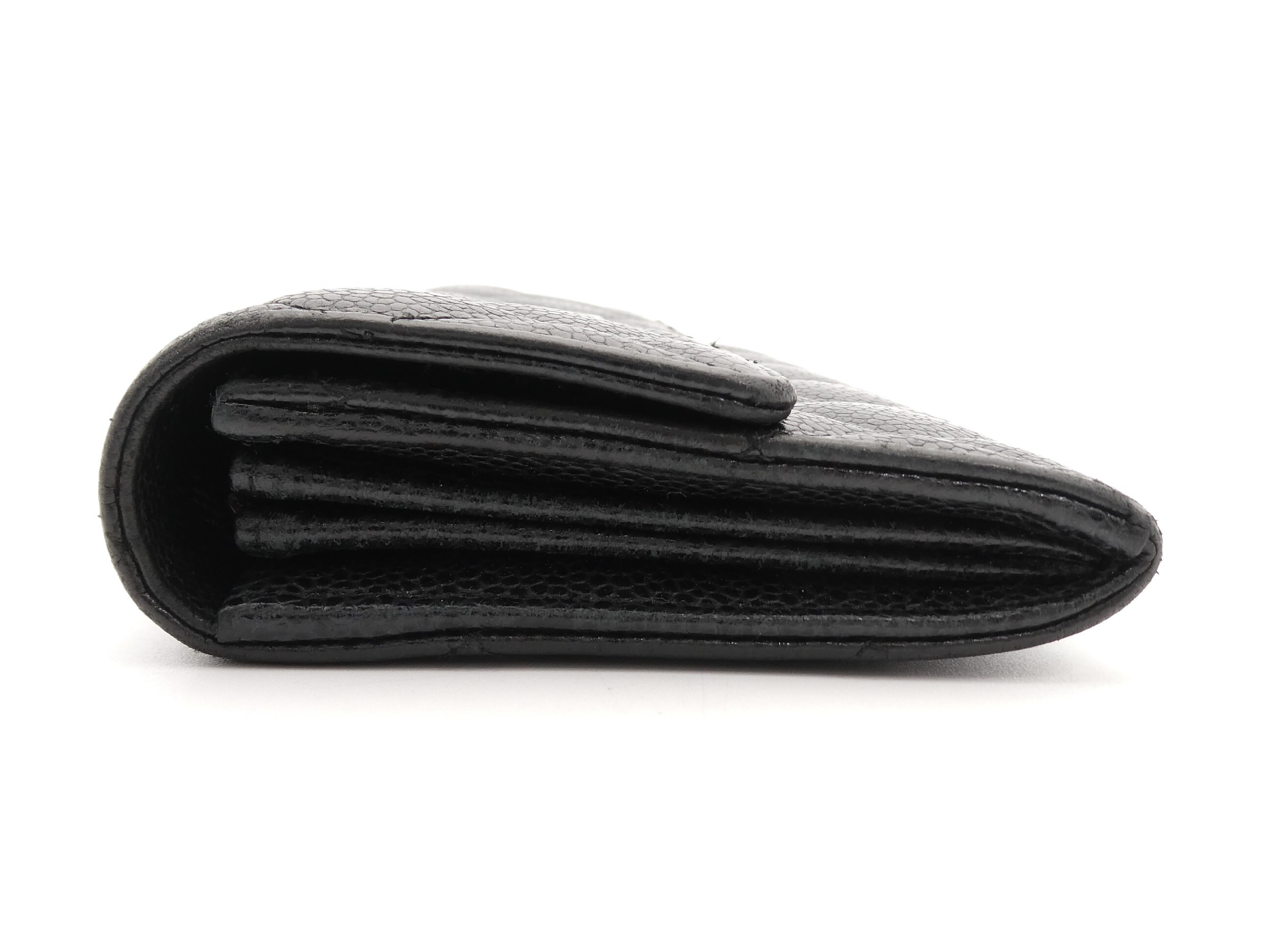 Matelassé Coco Mark Caviar Skin Wallet — view 4