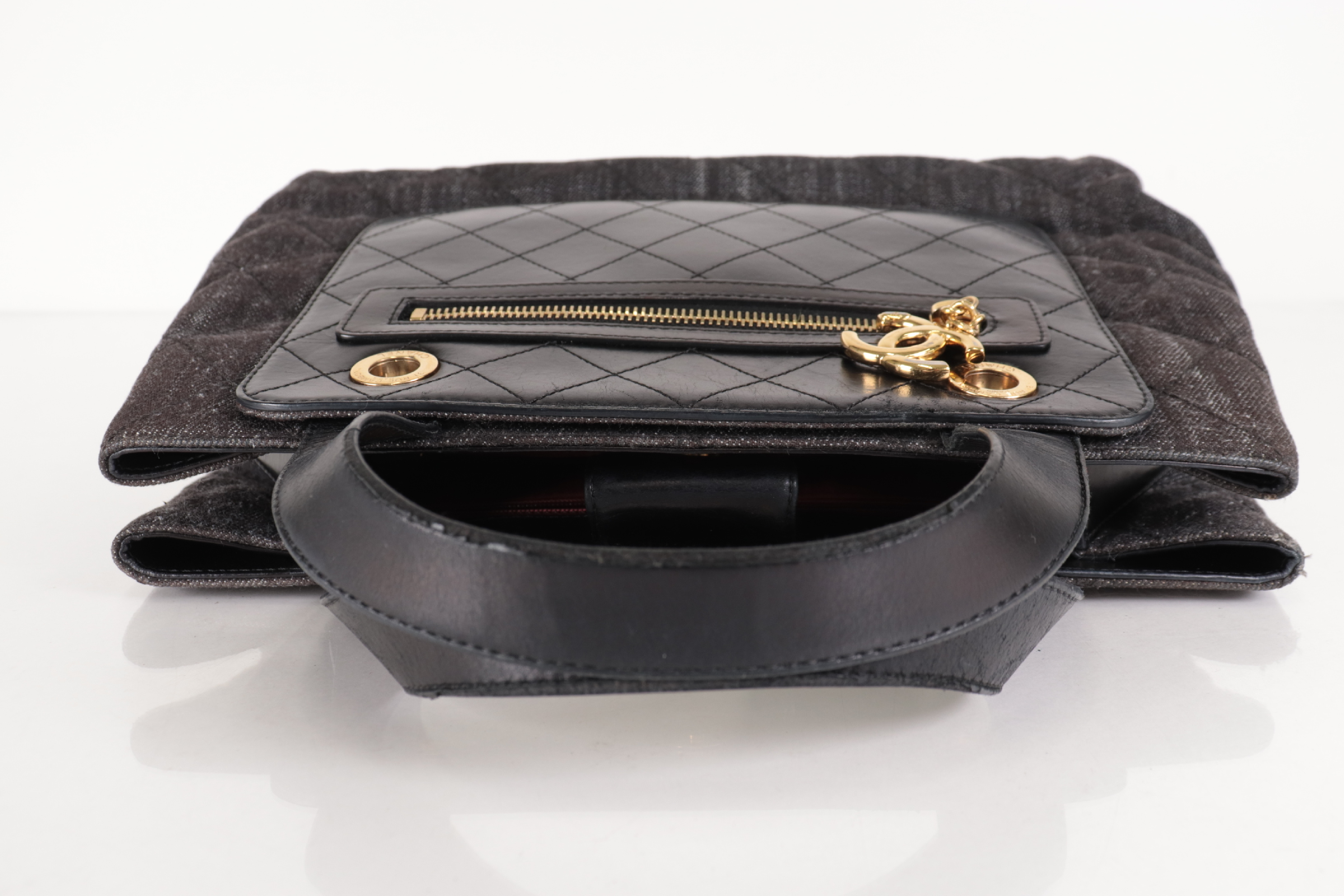 Denim x Lambskin Tote Bag (Serial Number 23) — view 5