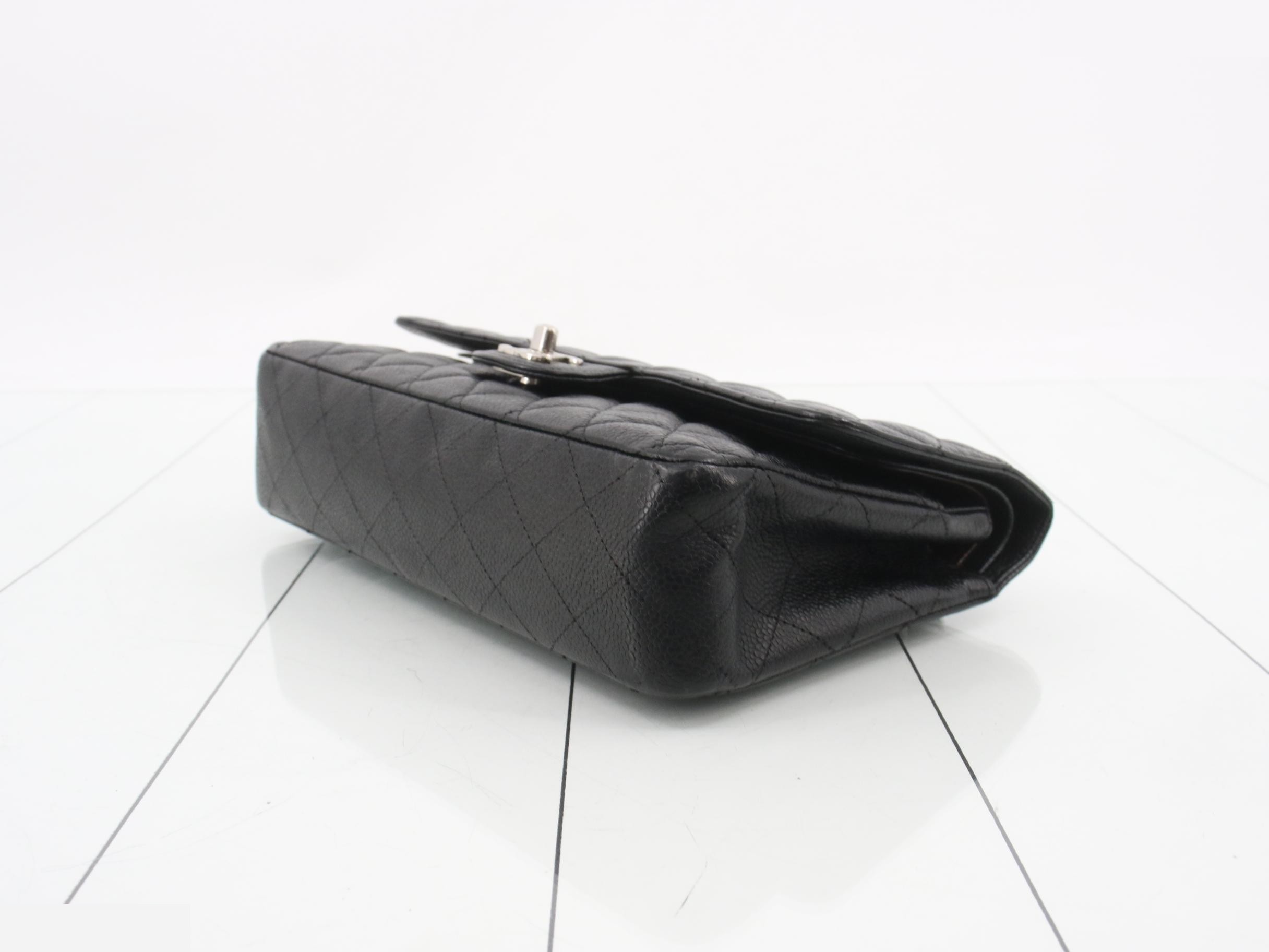 Matelassé 25 Caviar Skin Double Flap Double Chain Shoulder Bag — view 6