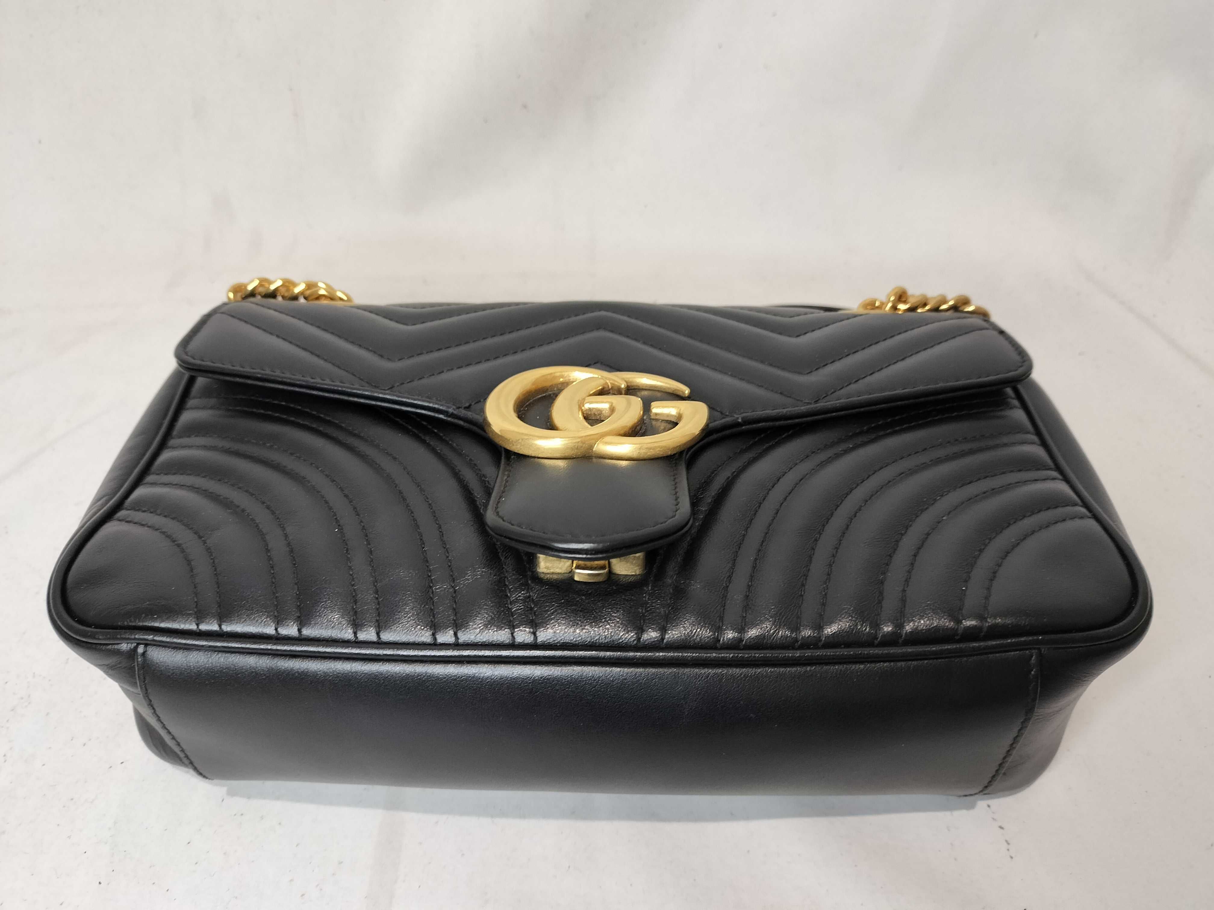 GG Marmont Chain Shoulder Bag, Black Shoulder Bag — view 8
