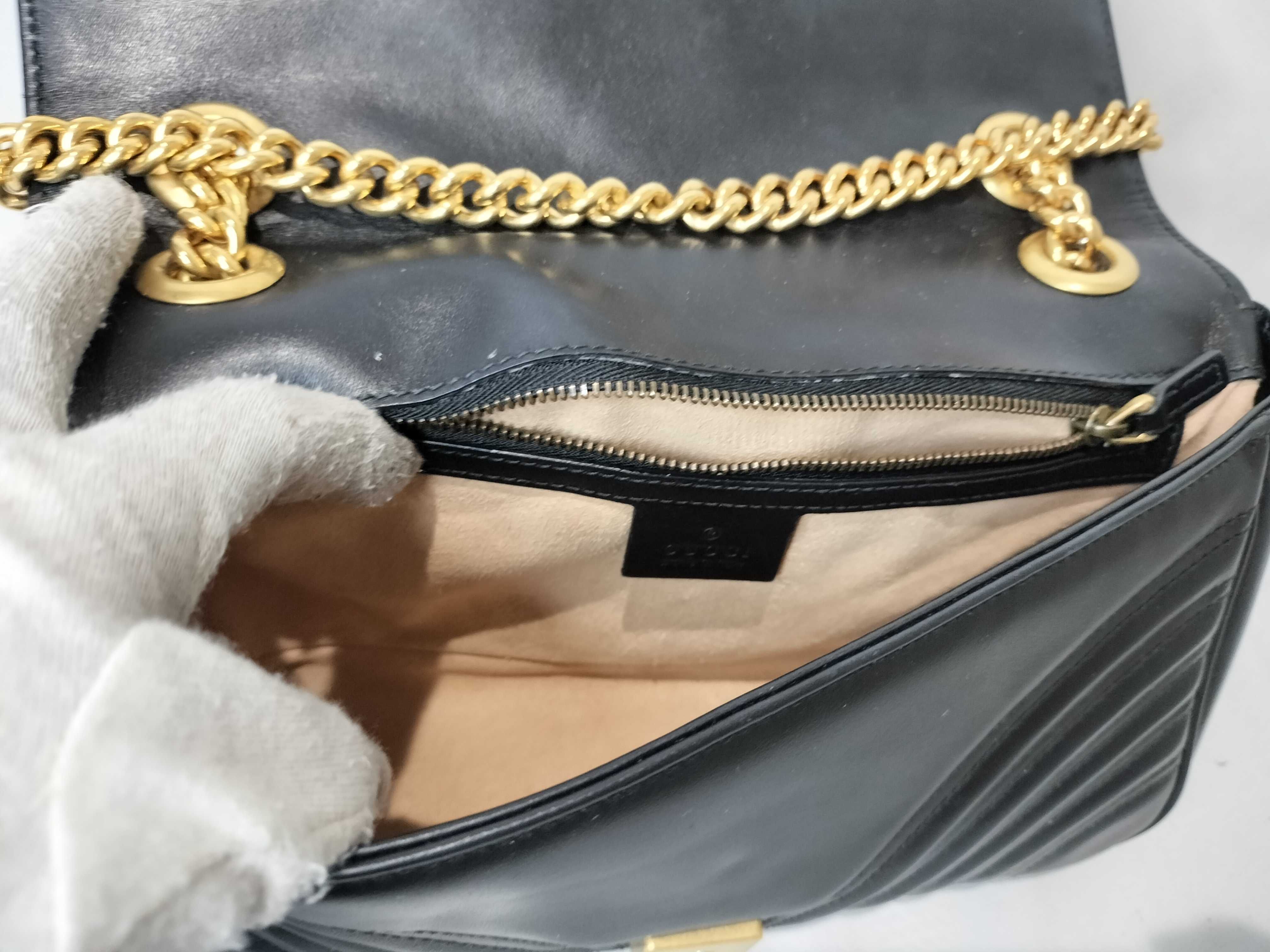 GG Marmont Chain Shoulder Bag, Black Shoulder Bag — view 10