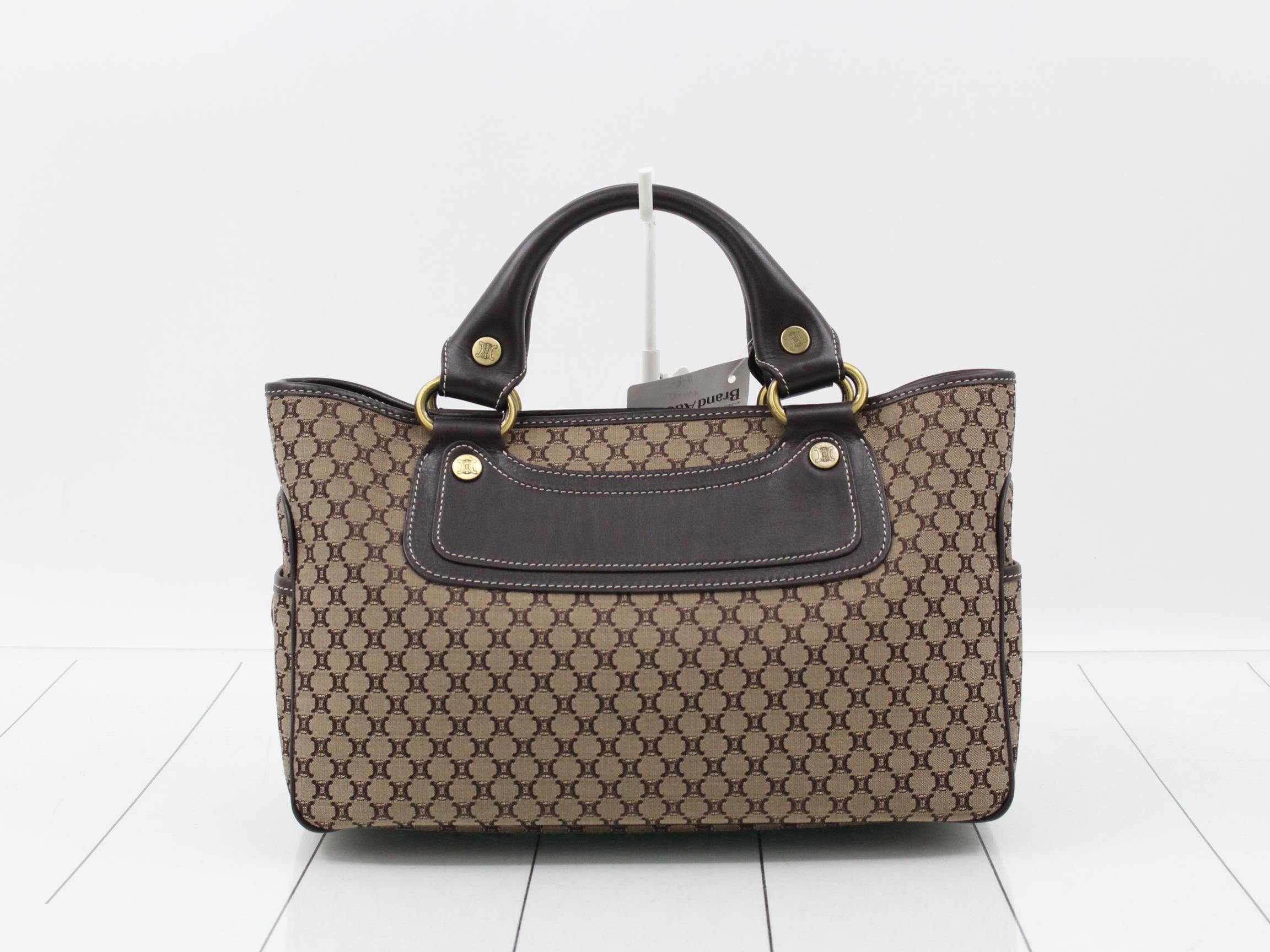 Macadam Boogie Bag Handbag, Canvas/Leather, Brown