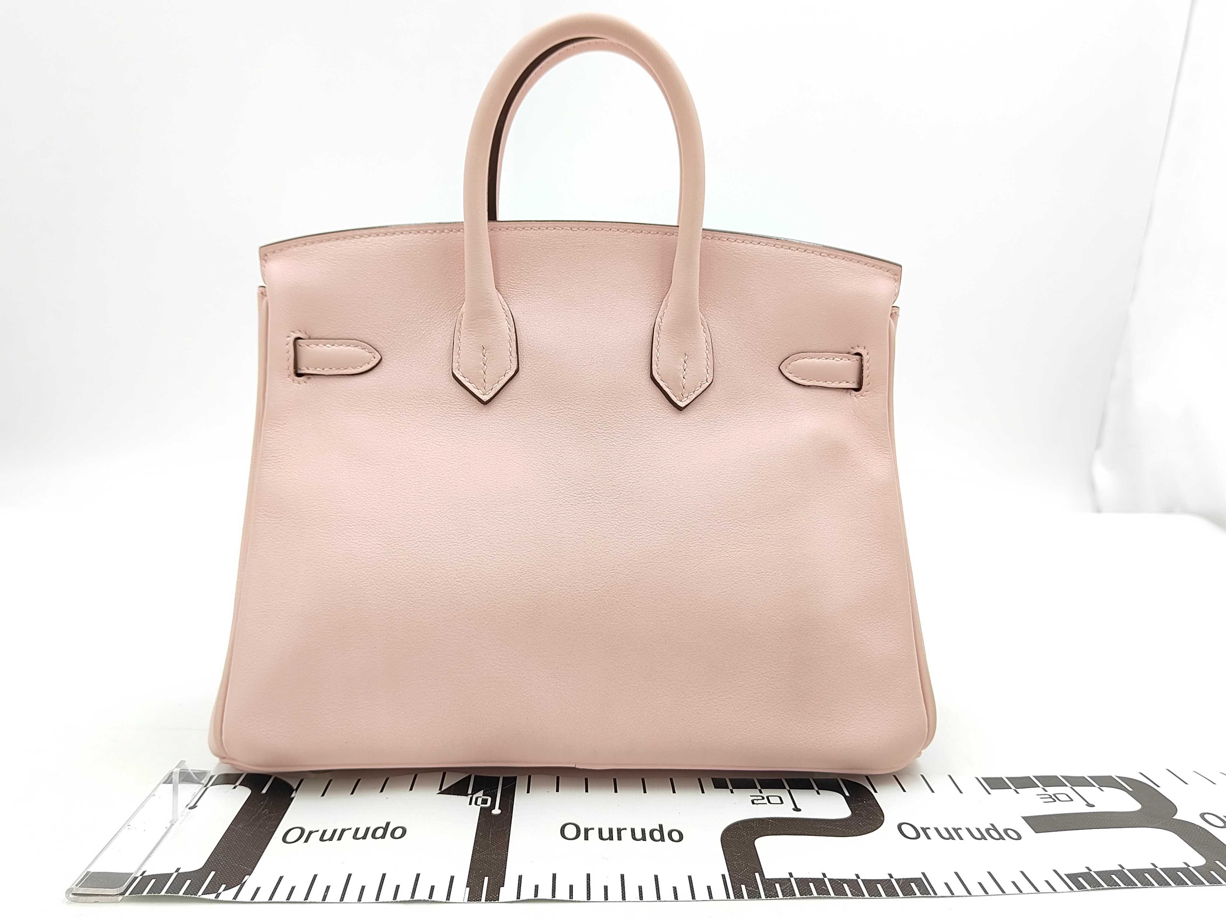 Birkin 25 Swift Rose Sakura X stamp Silver hardware handbag — view 2