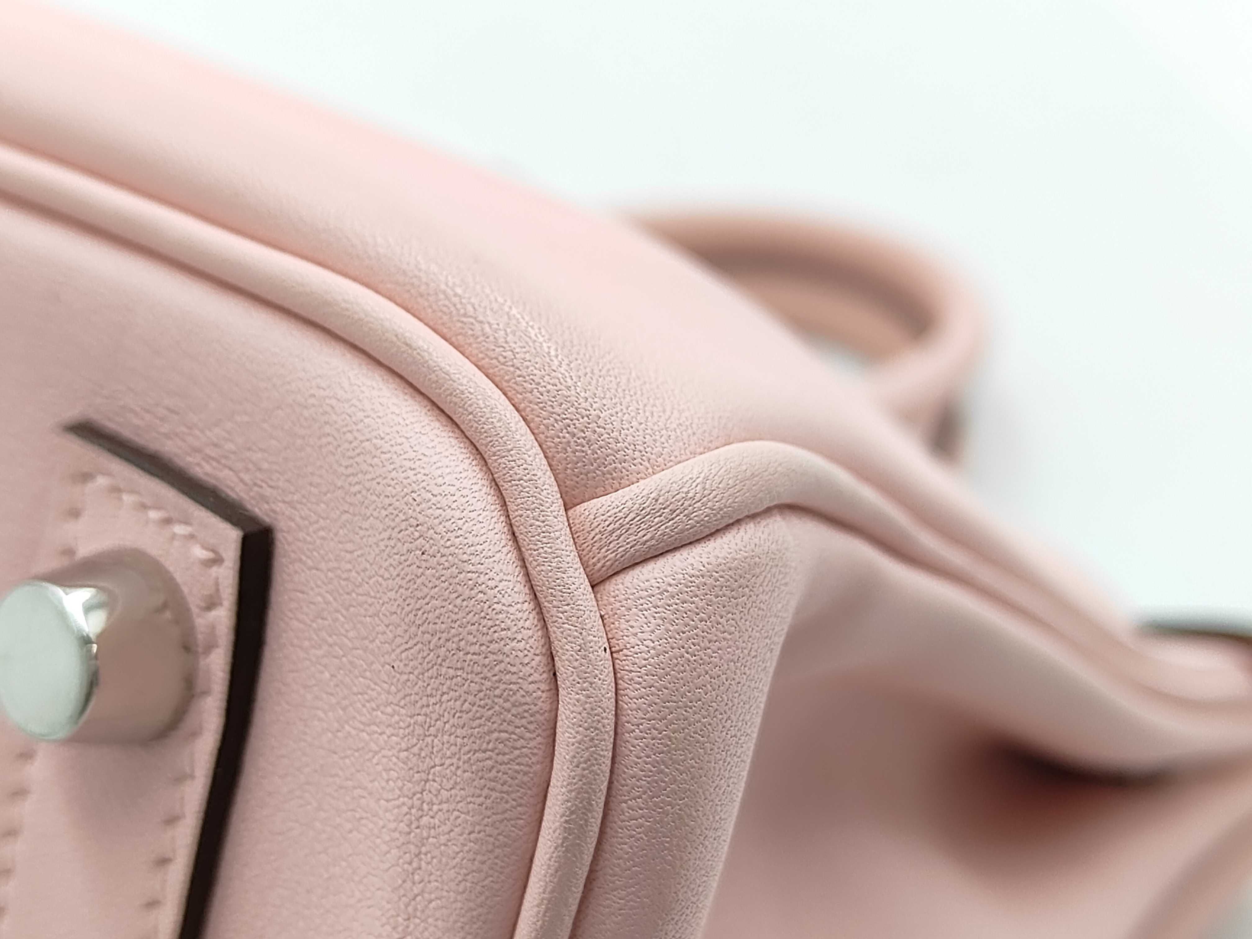 Birkin 25 Swift Rose Sakura X stamp Silver hardware handbag — view 6
