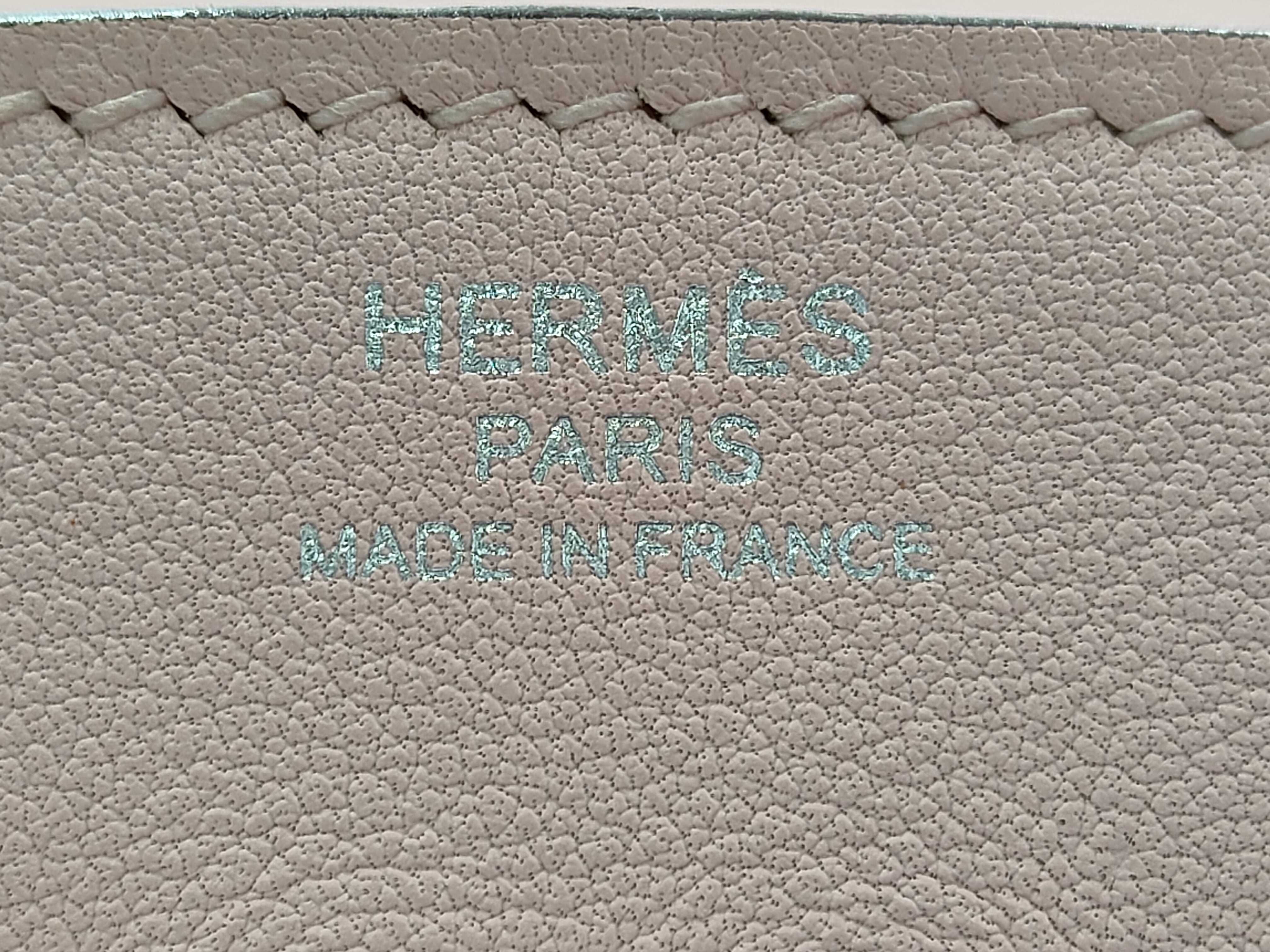 Birkin 25 Swift Rose Sakura X stamp Silver hardware handbag — view 9