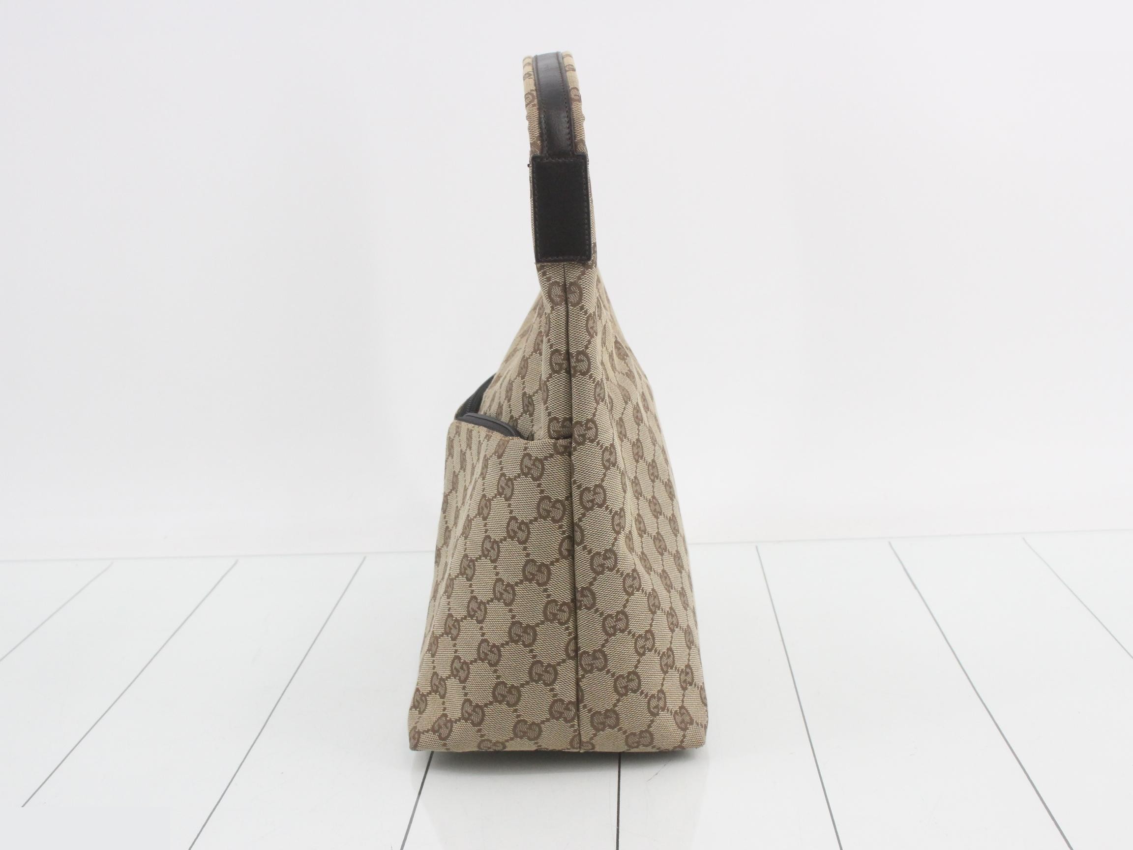 GG Canvas One-Shoulder Hobo Bag, Beige — view 3