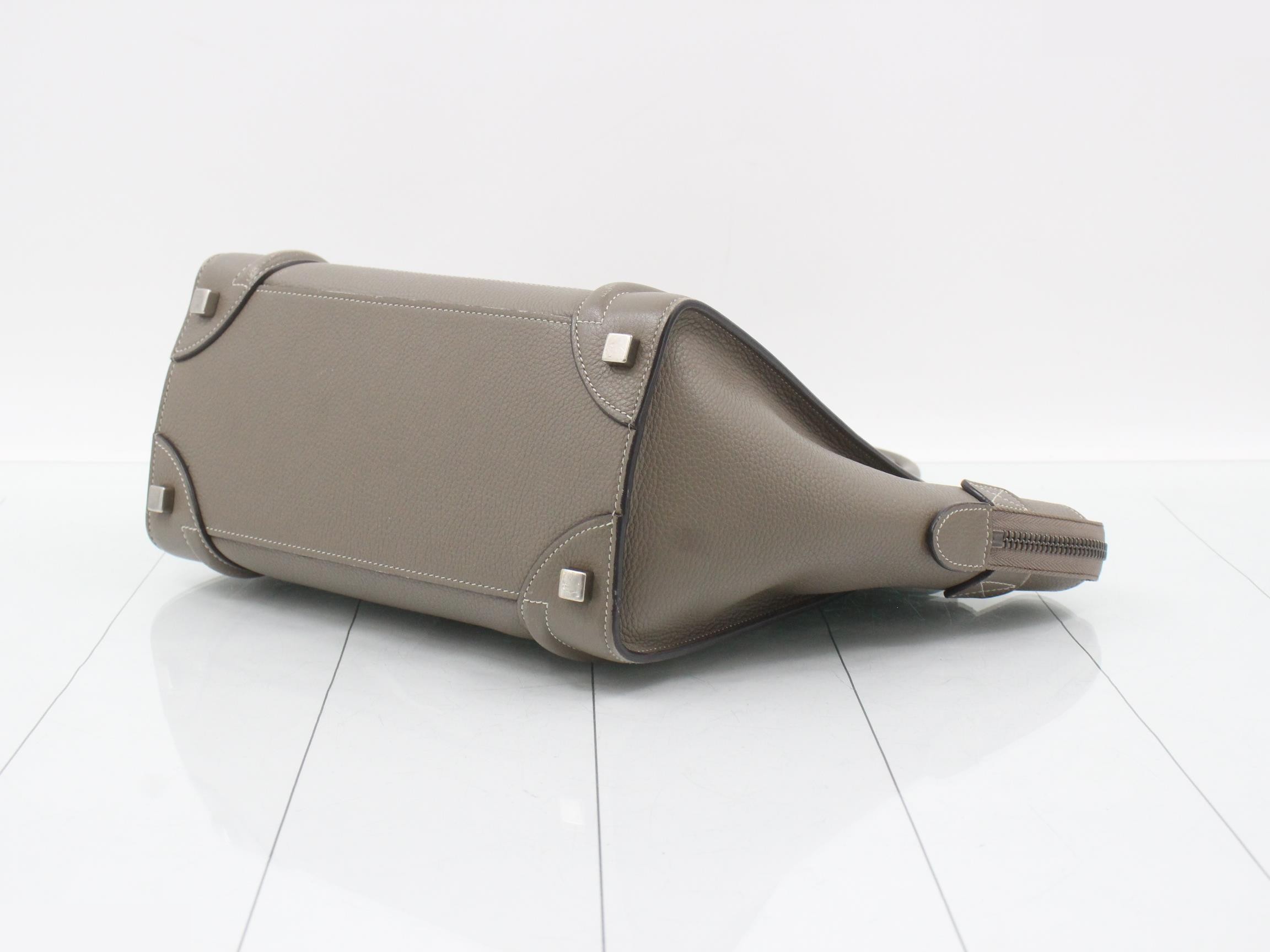 Luggage Micro Shopper Leather Handbag — view 6
