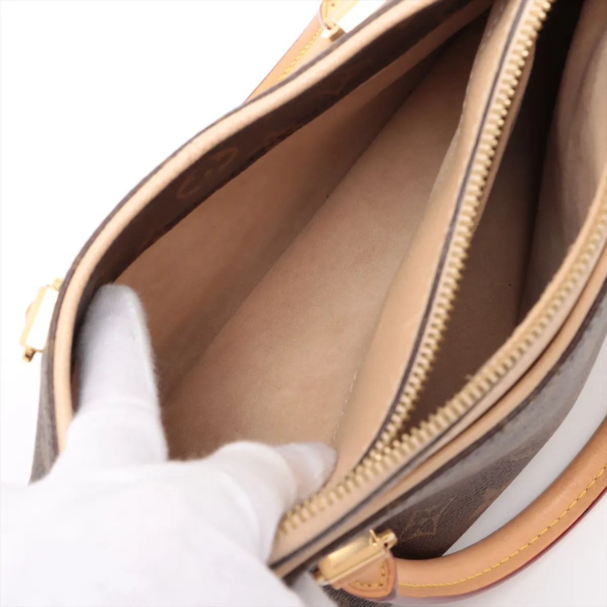 Monogram x Leather Pallas BB M50197 CA3105 Brown x Beige — view 10