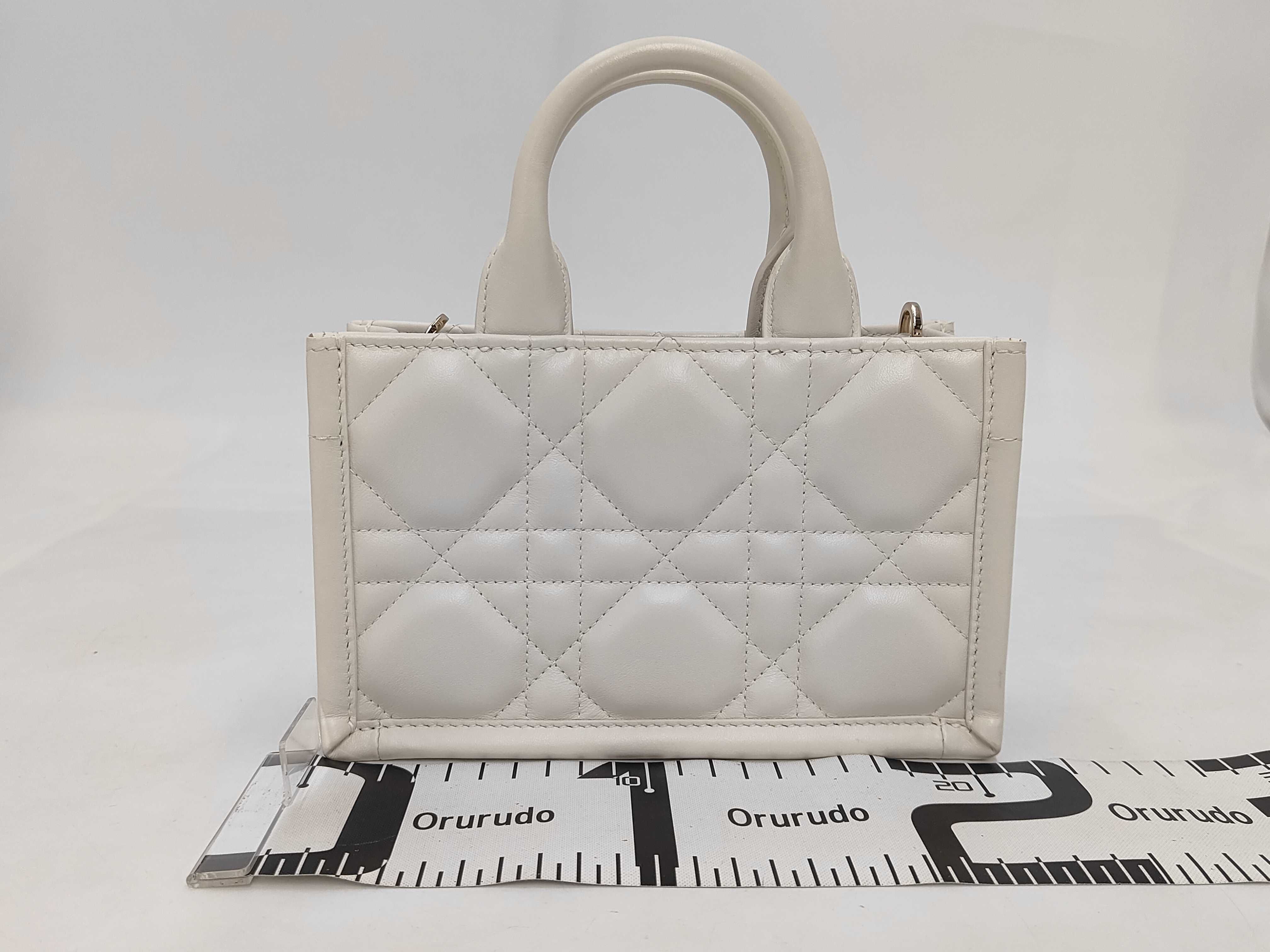 BAG CANNAGE MICRO CALFSKIN BOOK TOTE MINI 2WAY HAND BAG WHITE 62MA-0254 Shoulder Bag — view 2