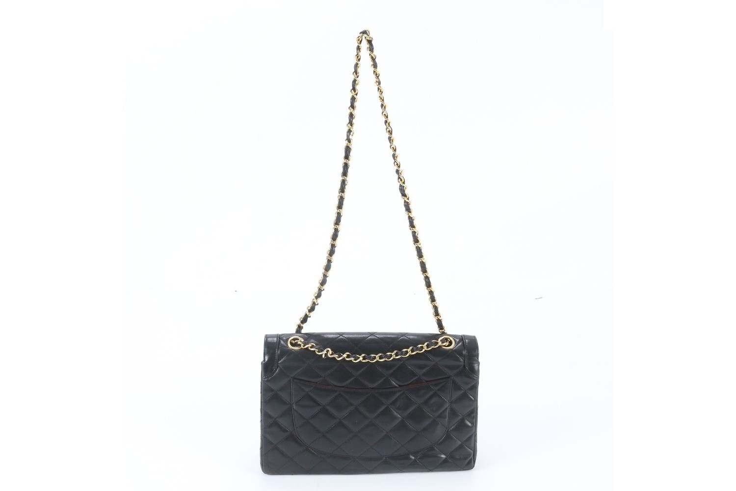 Serial sticker included. Matelassé double flap leather 2-way shoulder bag. — view 3