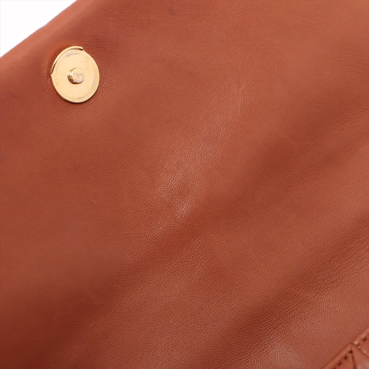 Jamie Leather Chain Shoulder Bag Brown 515821 — view 12