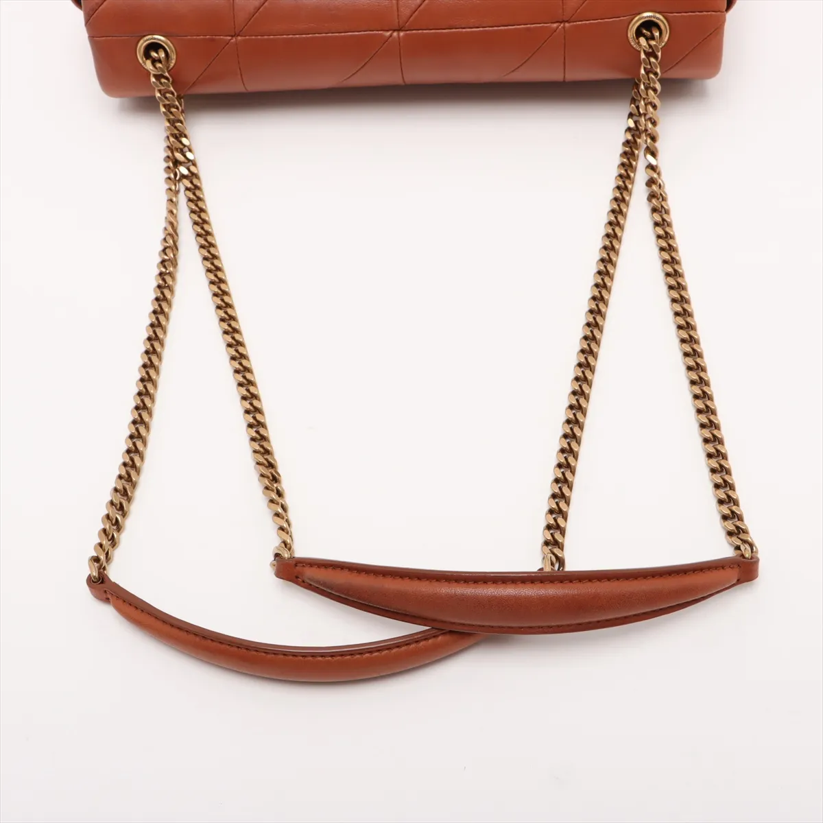 Jamie Leather Chain Shoulder Bag Brown 515821 — view 5