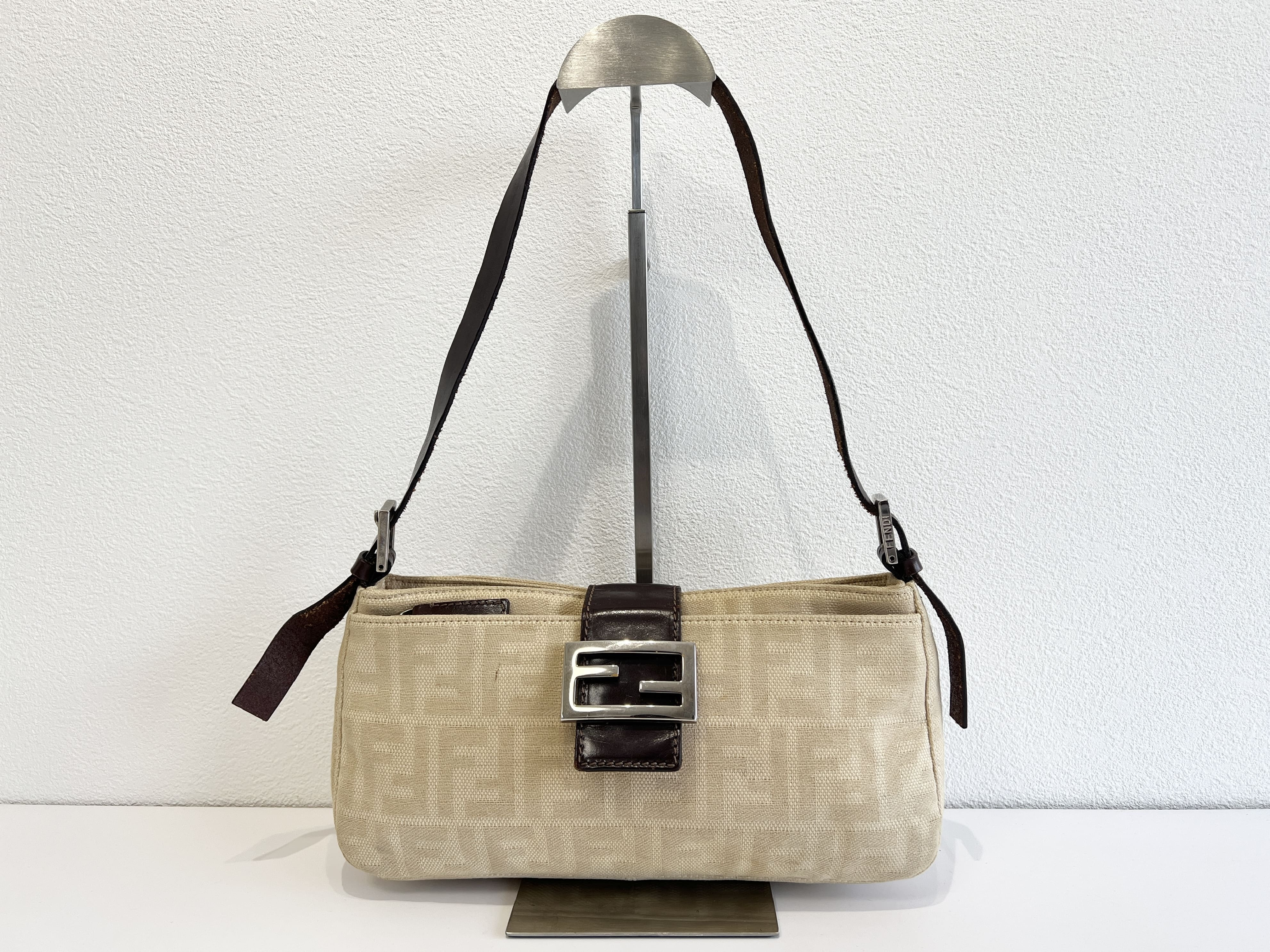 Mamma Bucket Zucca Leather Canvas Shoulder Bag One Shoulder Bag