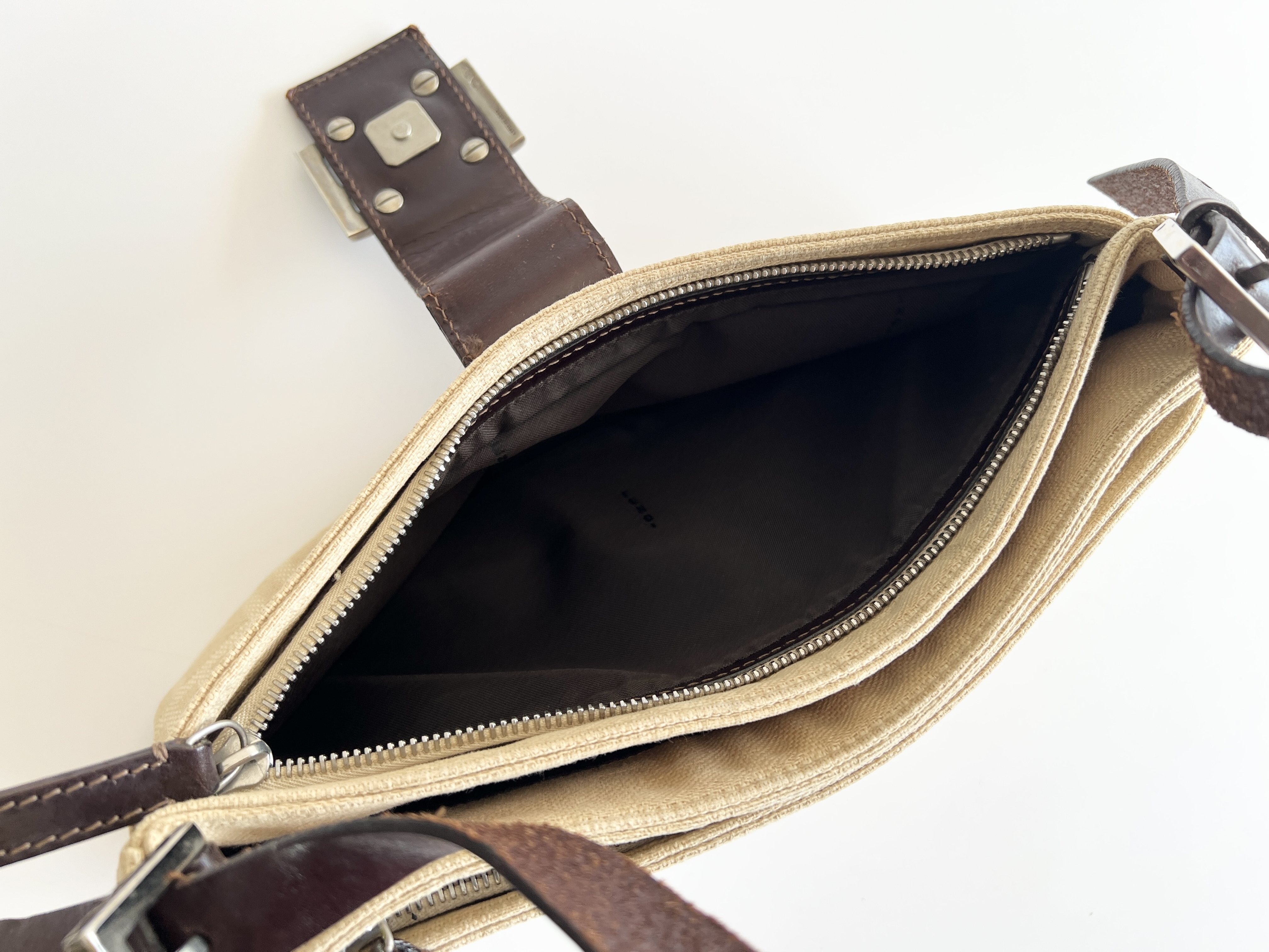 Mamma Bucket Zucca Leather Canvas Shoulder Bag One Shoulder Bag — view 8