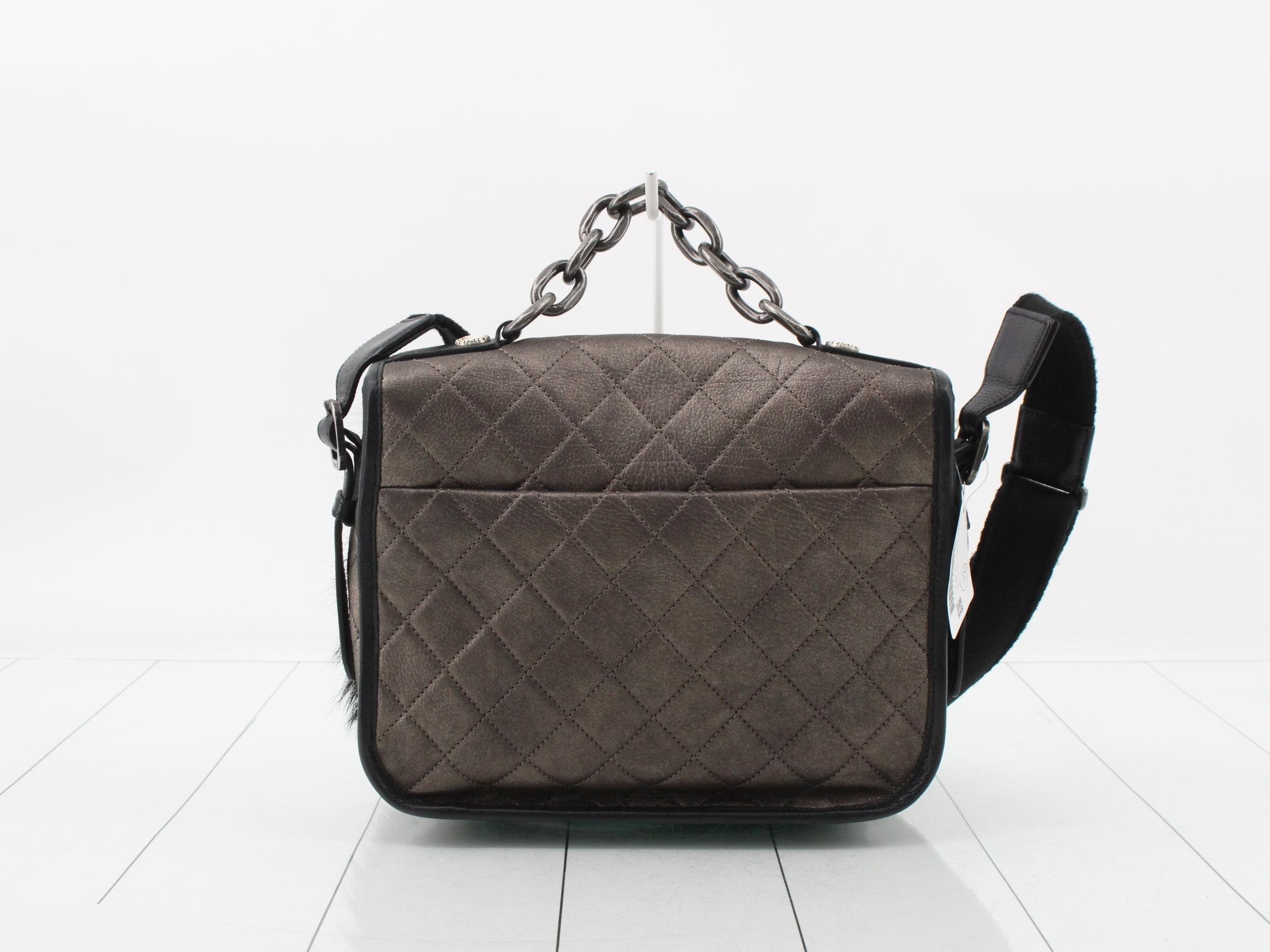 Leather and fur 2-way hand — view 2