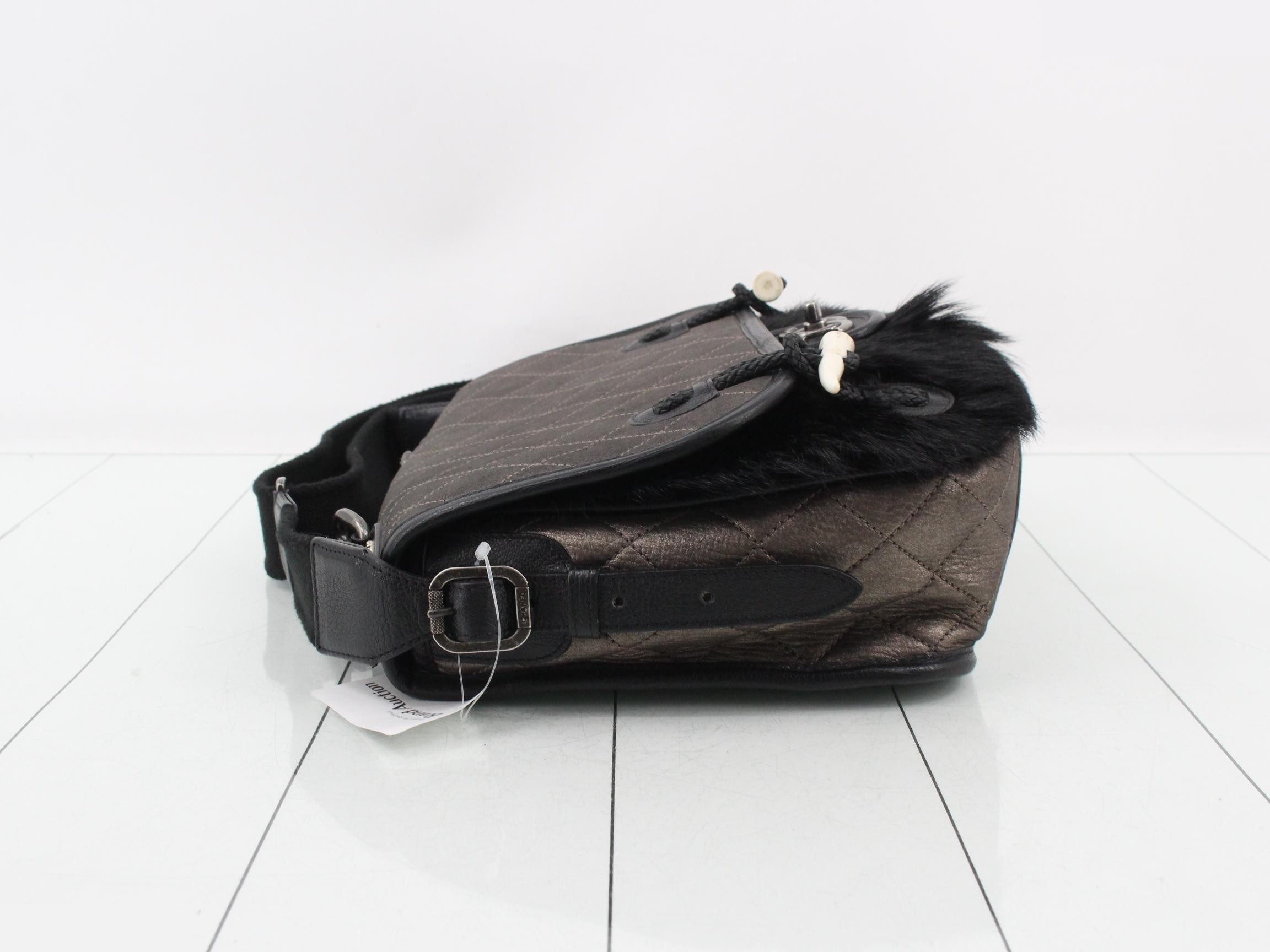 Leather and fur 2-way hand — view 4
