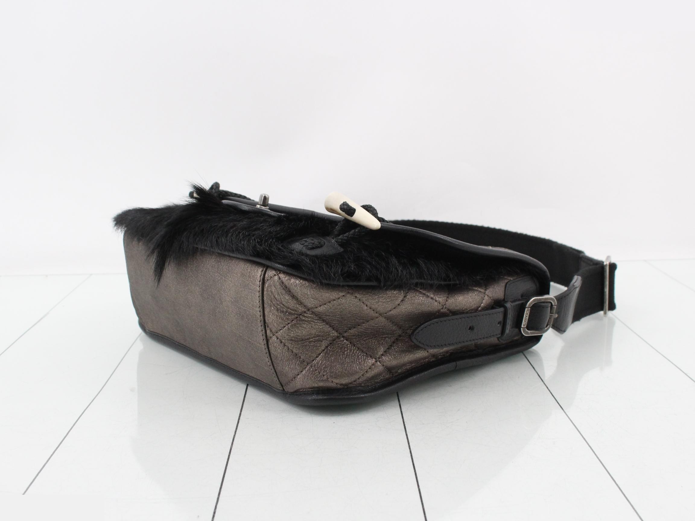 Leather and fur 2-way hand — view 6