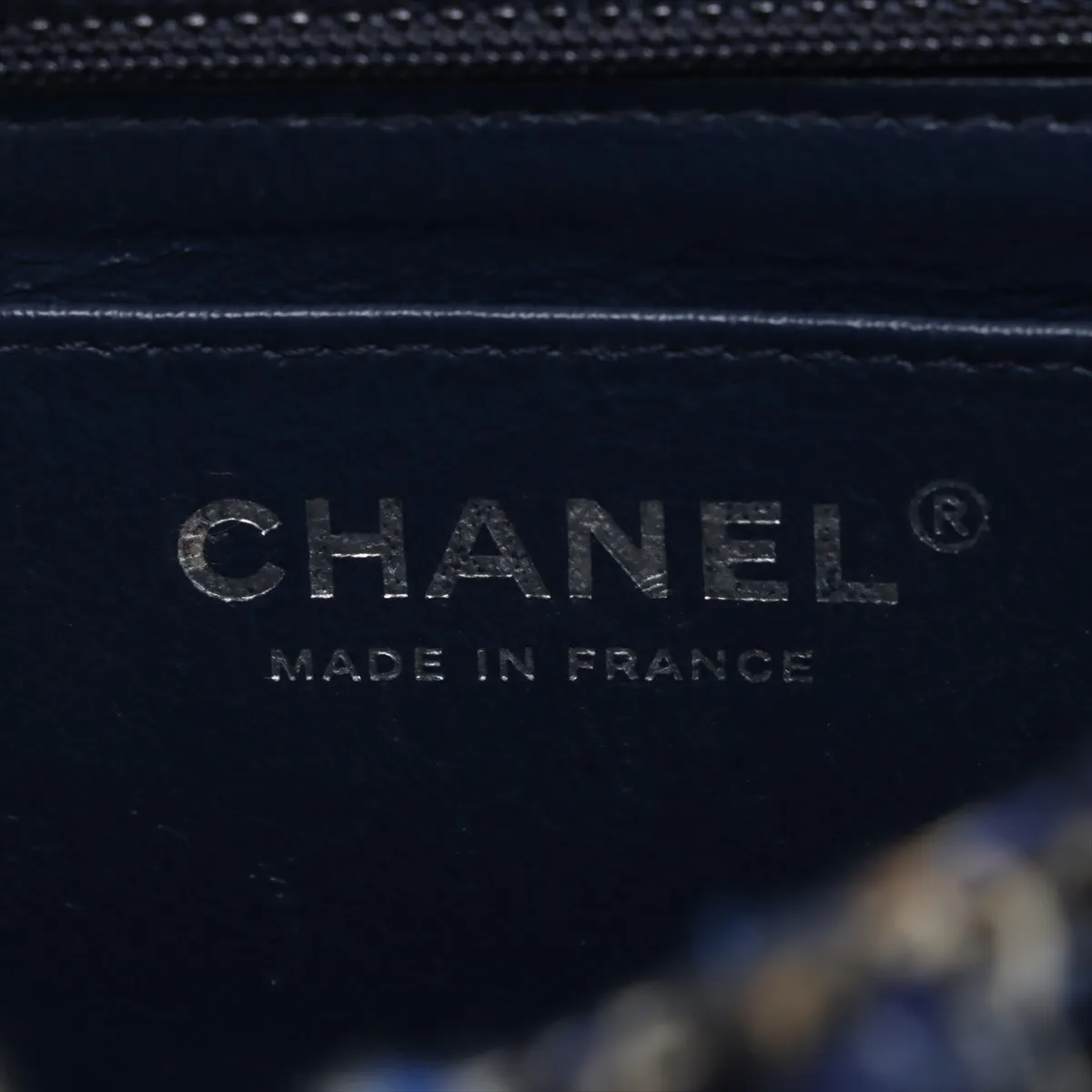Matelasse 2.55 Mini Tweed Single Flap Double Chain Bag Blue Gunmetal Hardware 29477781 29th Series AS0874 — view 11