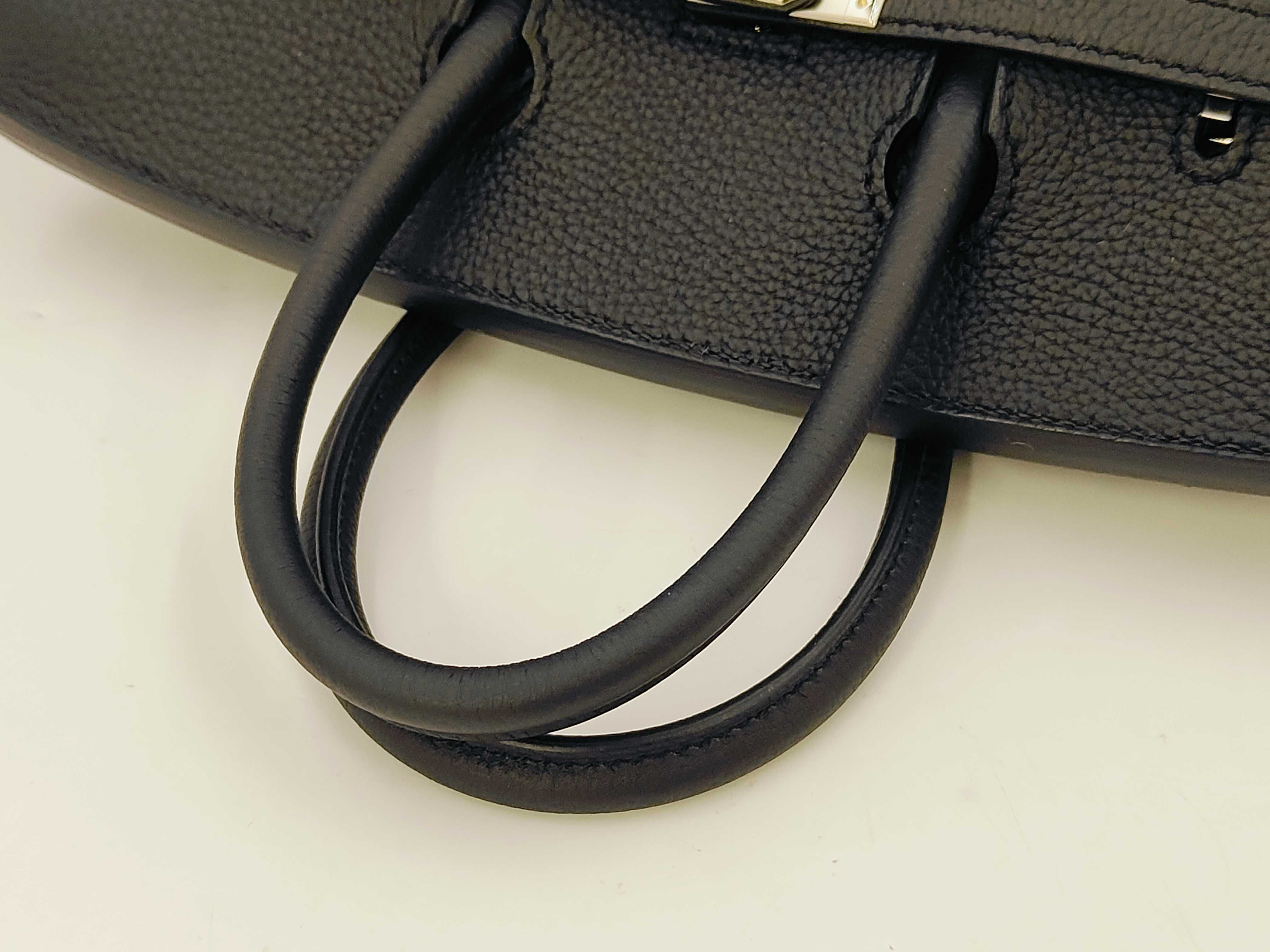 Birkin 25 Black Togo Silver Hardware G Stamp Handbag — view 3