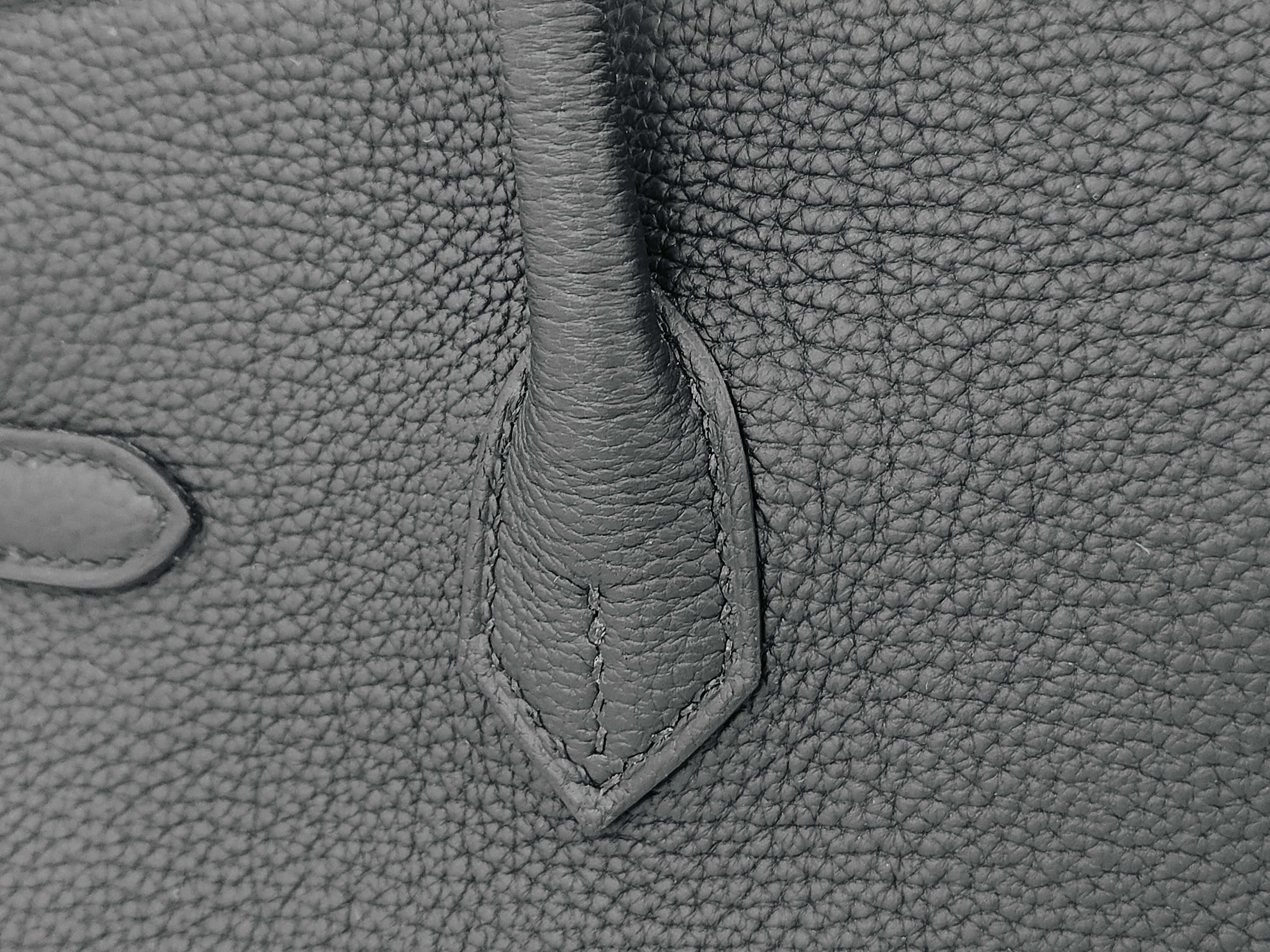 Birkin 25 Black Togo Silver Hardware G Stamp Handbag — view 5