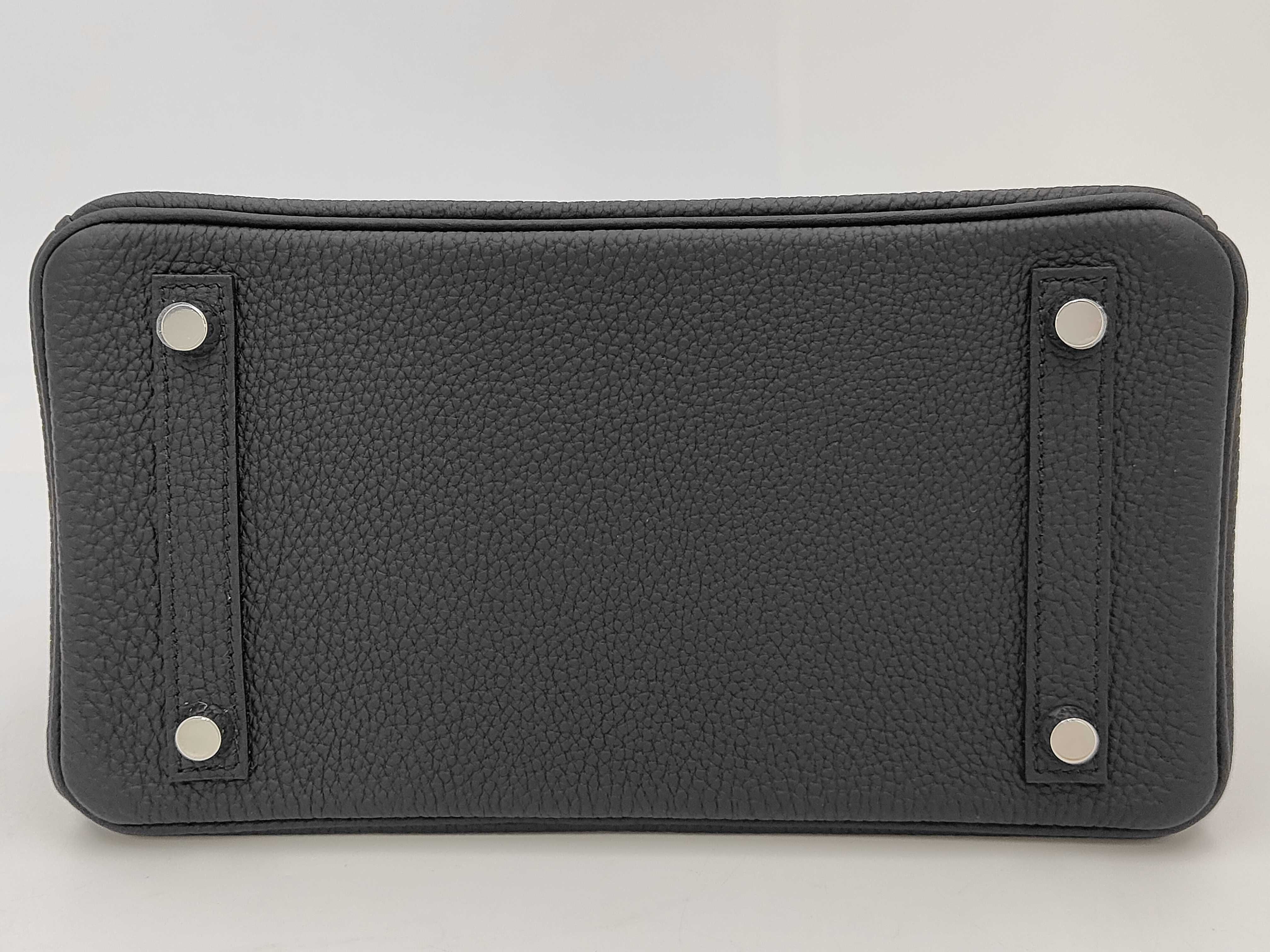 Birkin 25 Black Togo Silver Hardware G Stamp Handbag — view 6