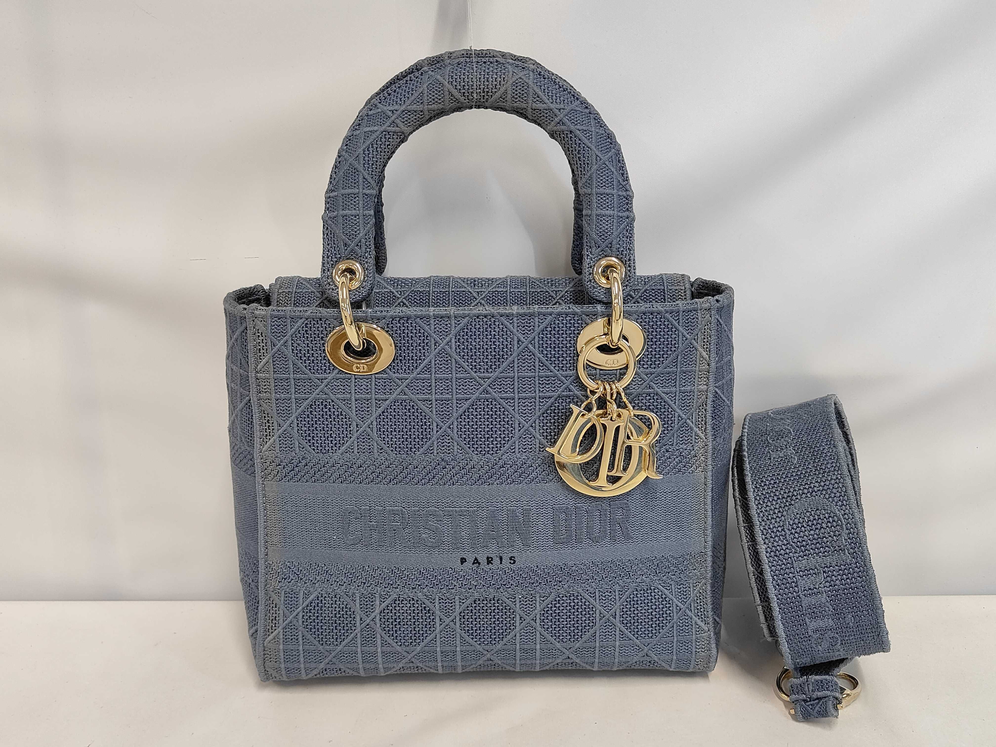 Lady D-Lite Medium Cannage 2-Way Handbag