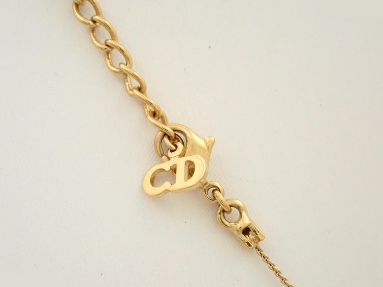 logo gold necklace, chain approximately 44cm — view 2