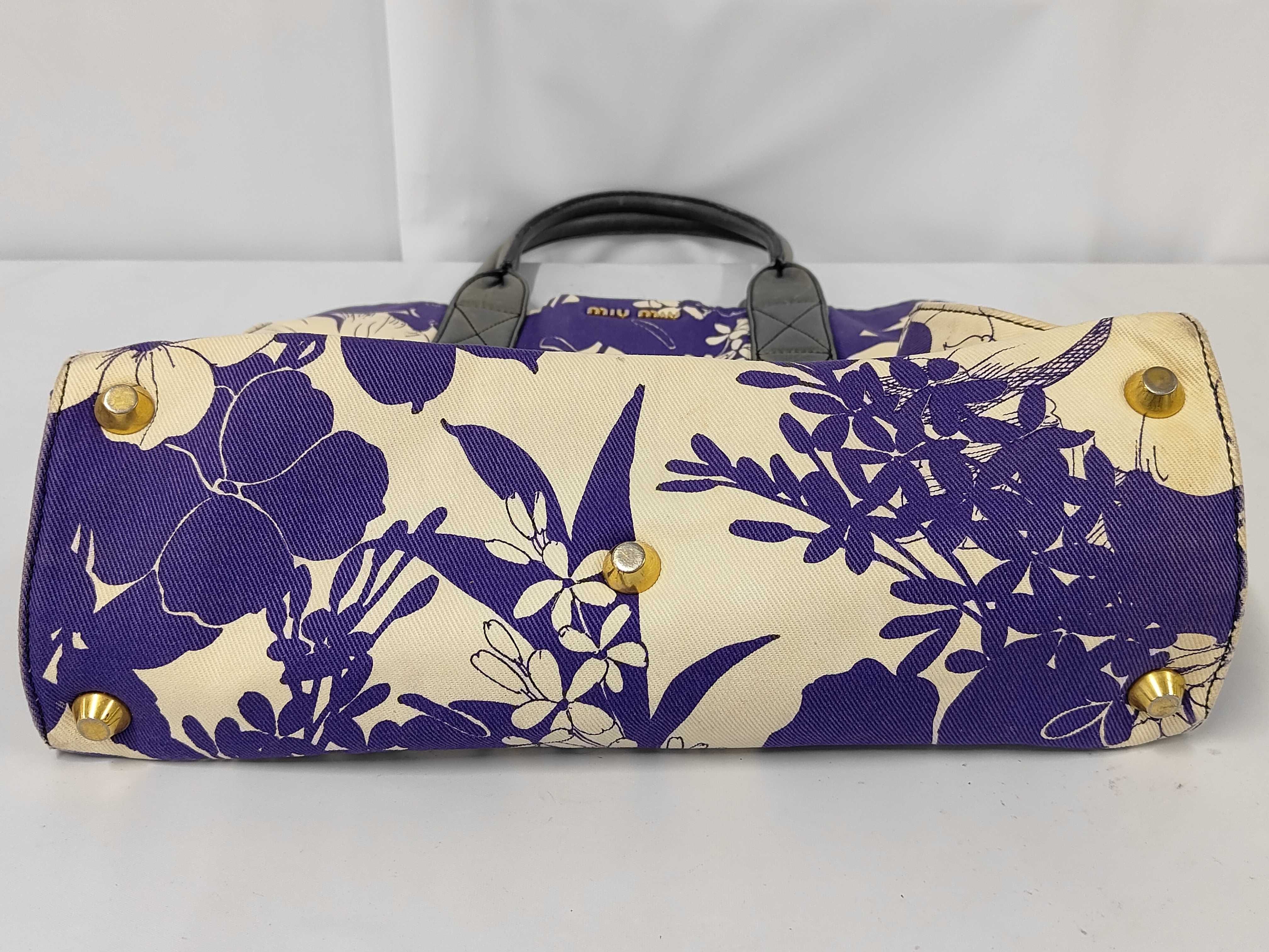 shoulder bag, flower design, purple handbag — view 7