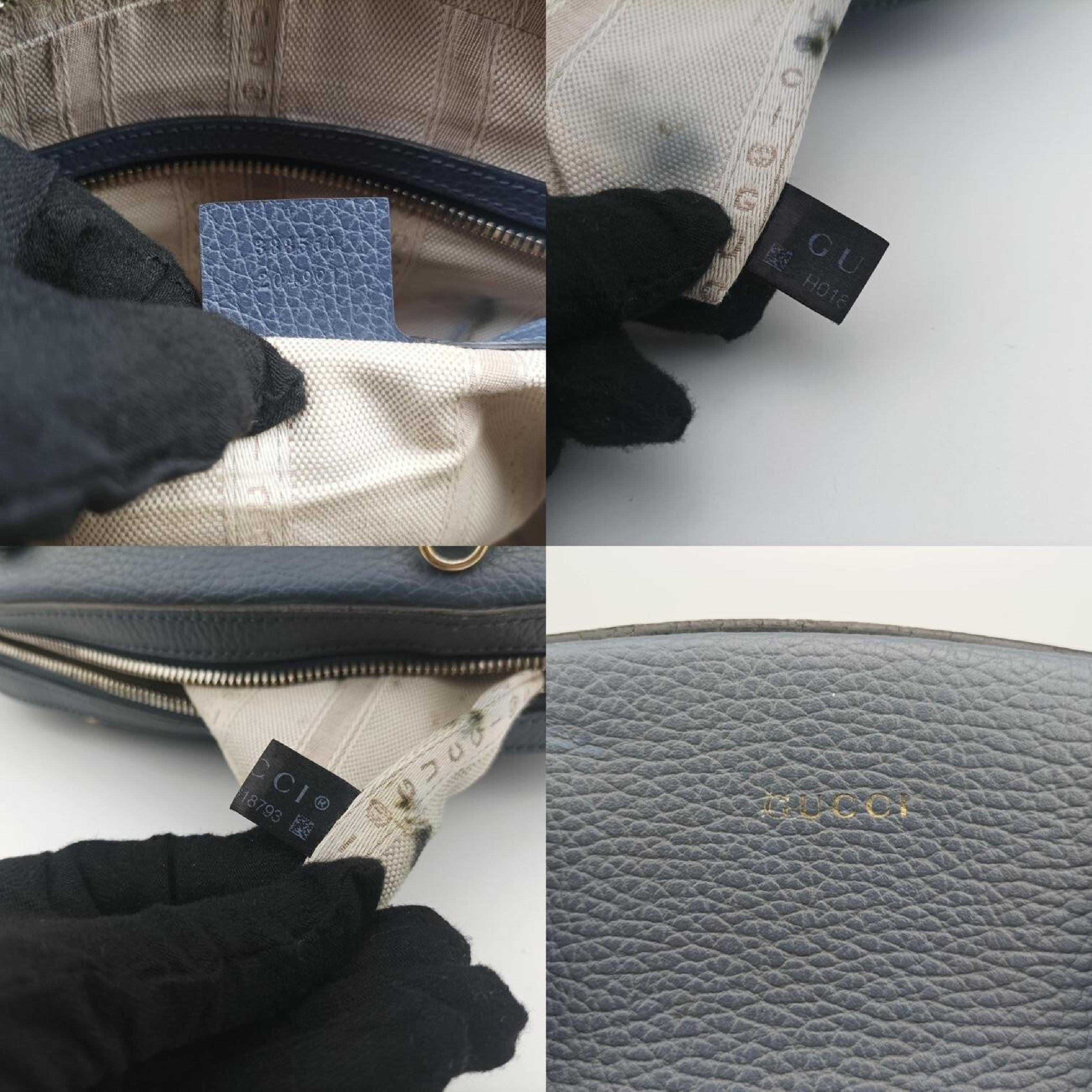 Lady Dollar Blue Leather 388560 H018618793 Shoulder Bag — view 8