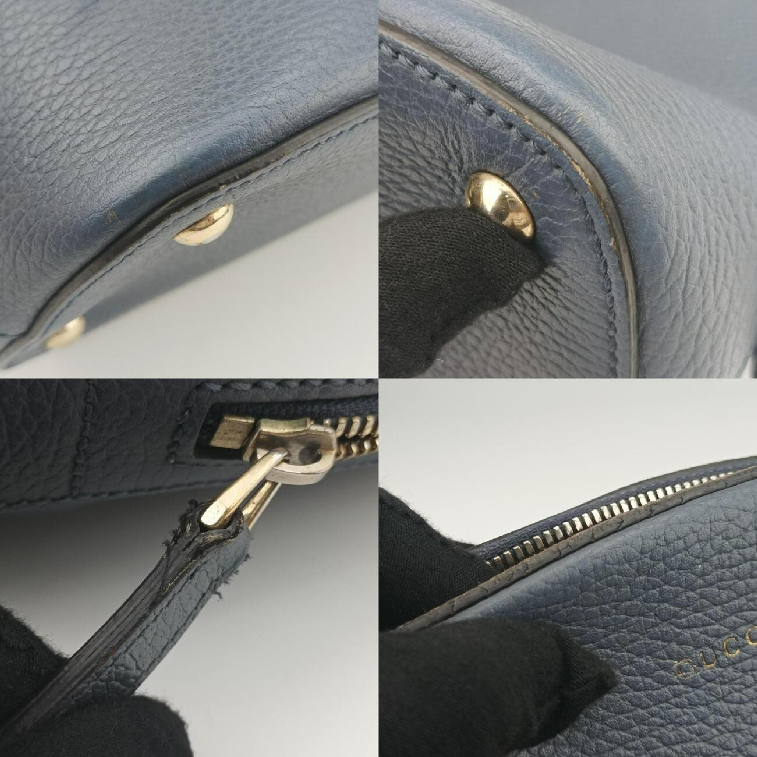 Lady Dollar Blue Leather 388560 H018618793 Shoulder Bag — view 9