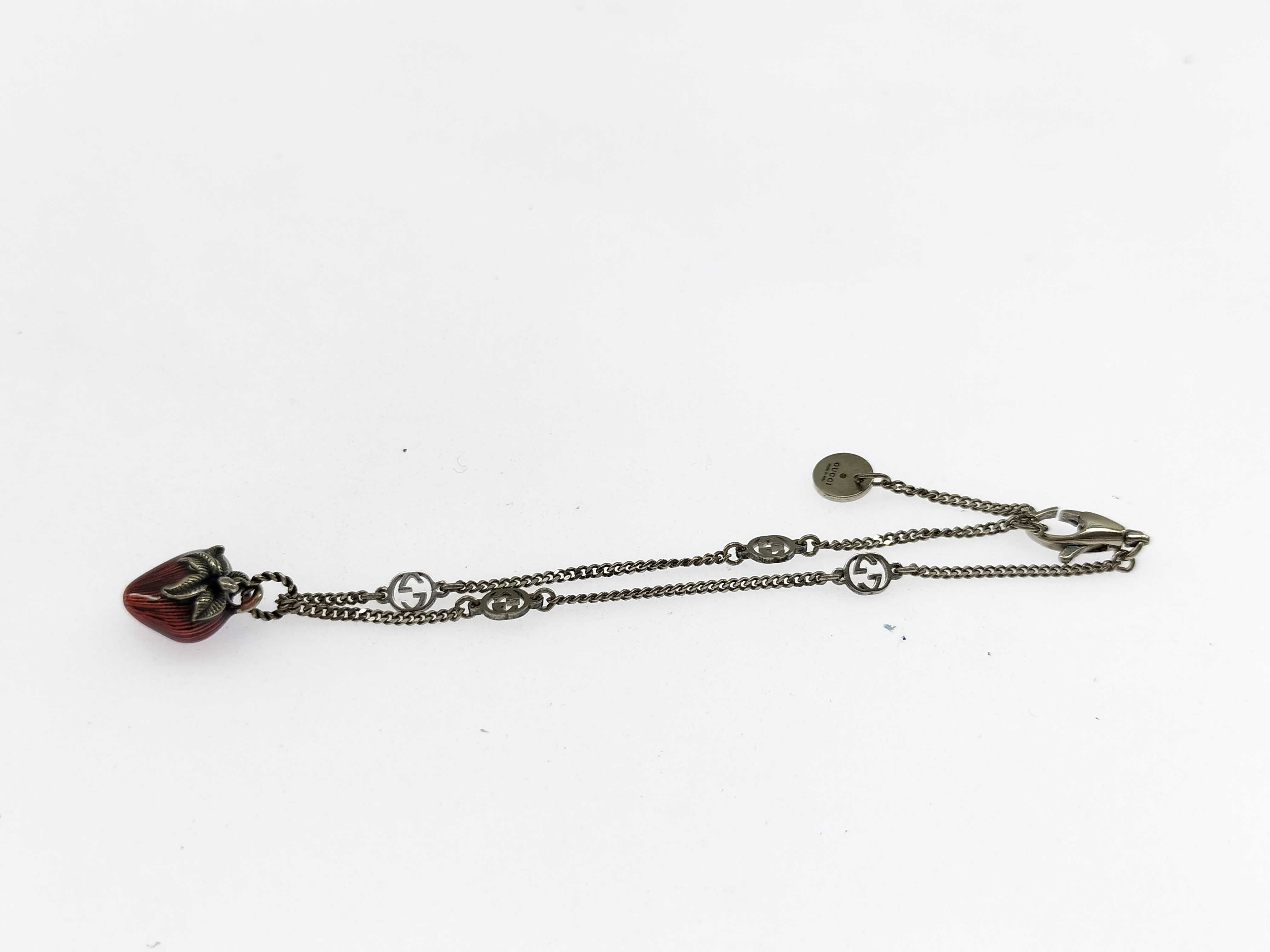 Interlocking G Bracelet #16 Strawberry Charm 4.4g Bracelet/Bangle — view 3