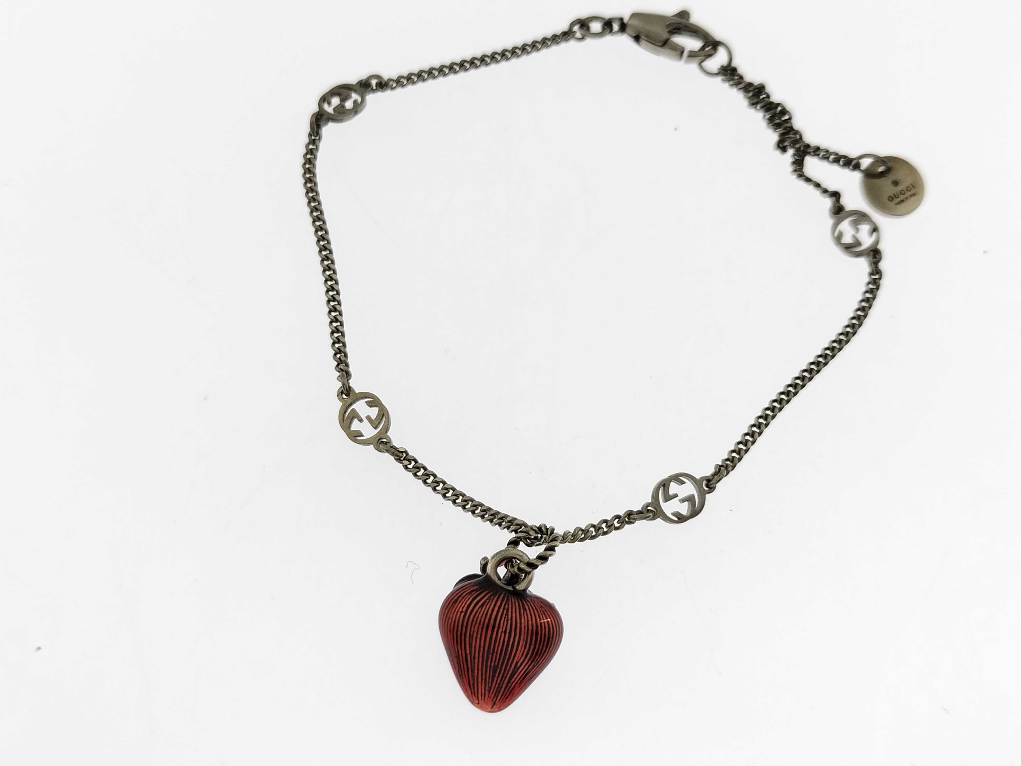 Interlocking G Bracelet #16 Strawberry Charm 4.4g Bracelet/Bangle — view 5
