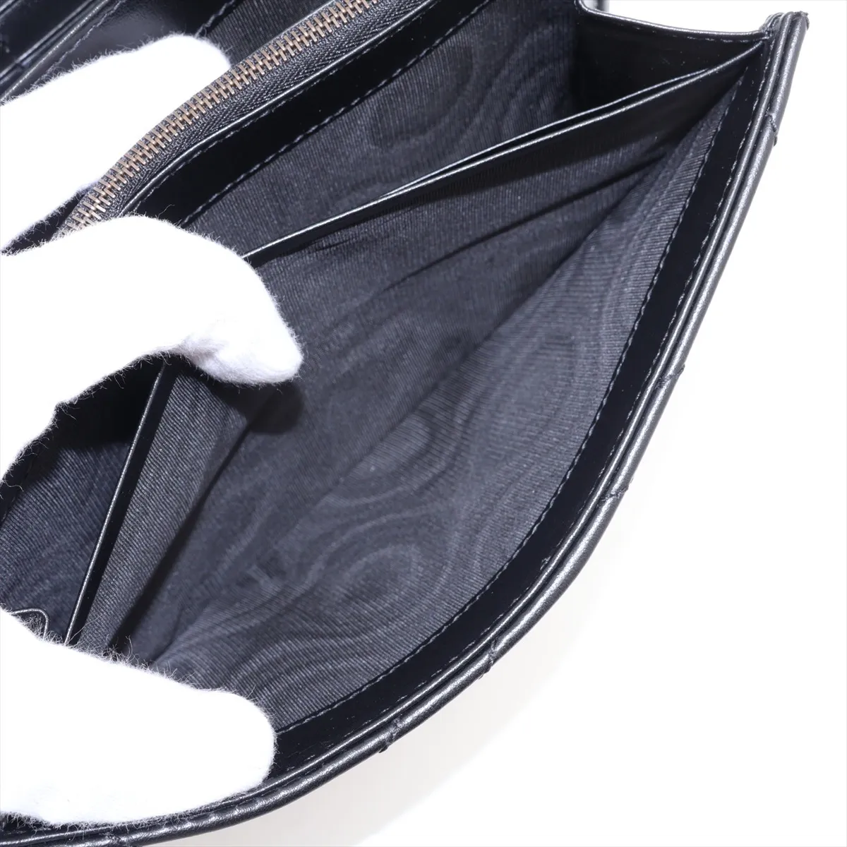 GG Marmont Leather Chain Wallet, Black, 474575 — view 11