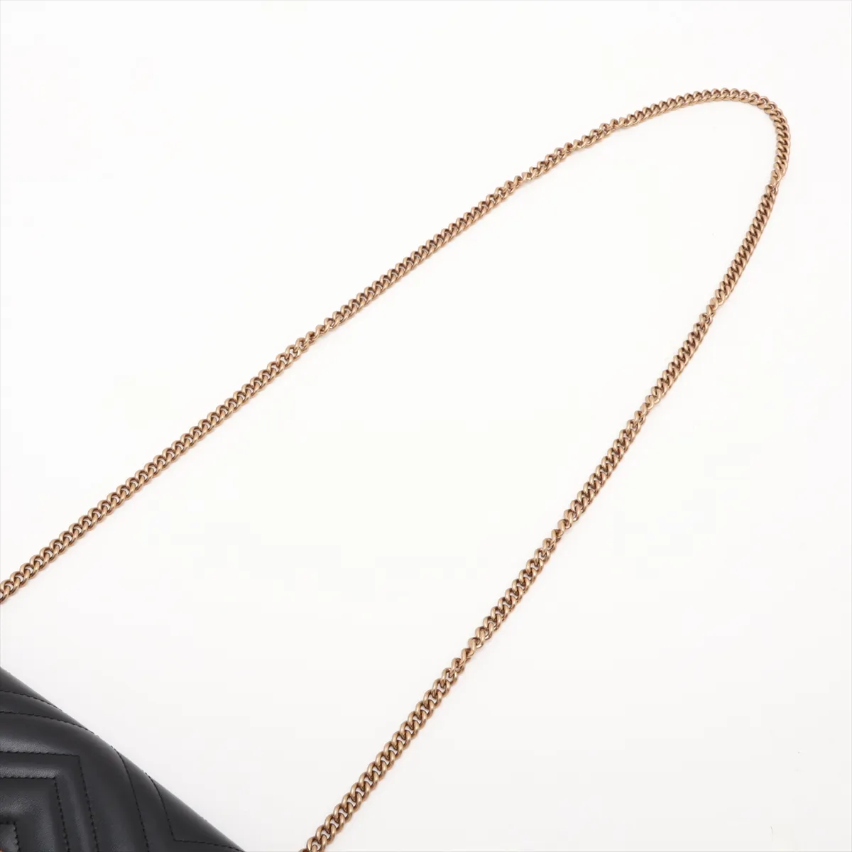 GG Marmont Leather Chain Wallet, Black, 474575 — view 5