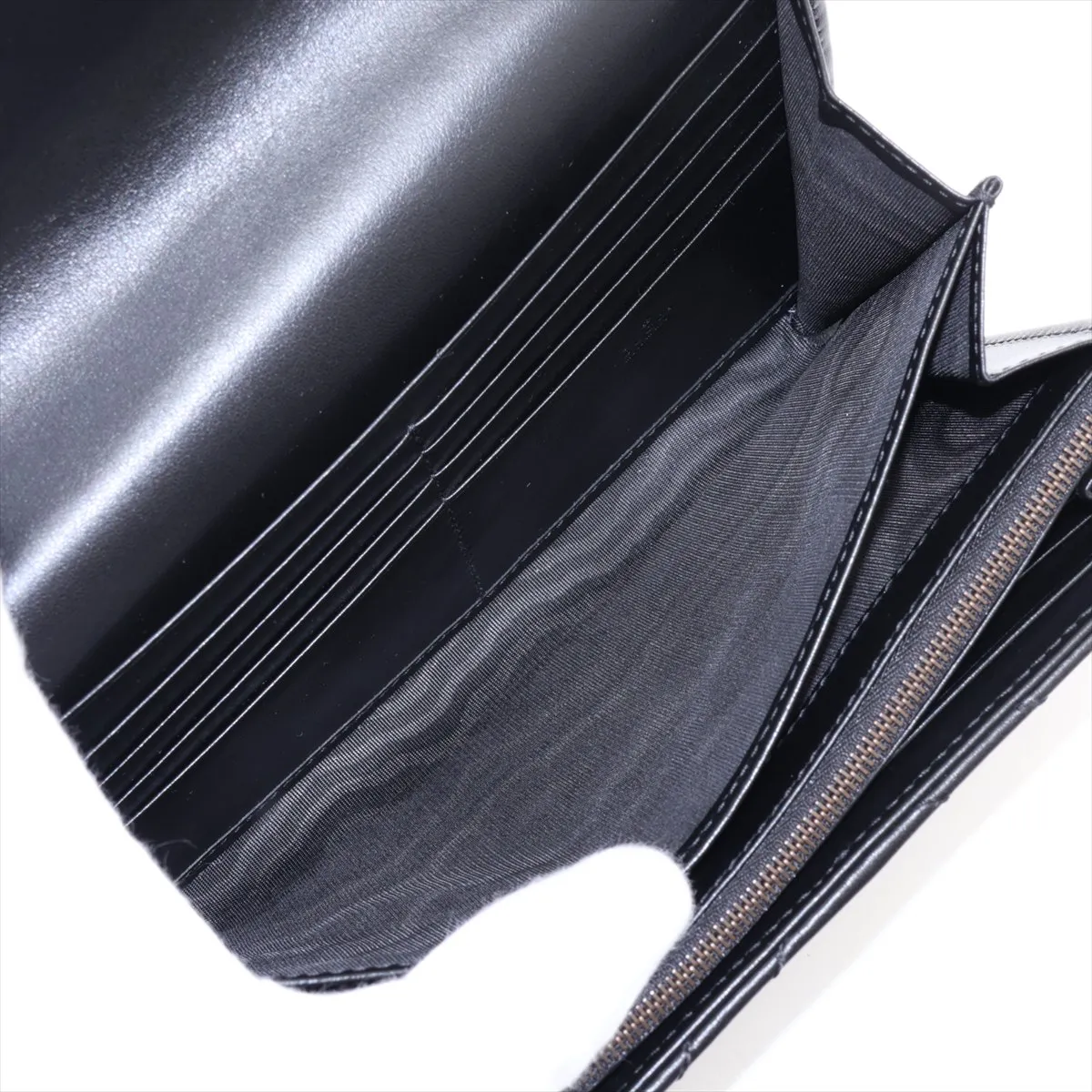 GG Marmont Leather Chain Wallet, Black, 474575 — view 6