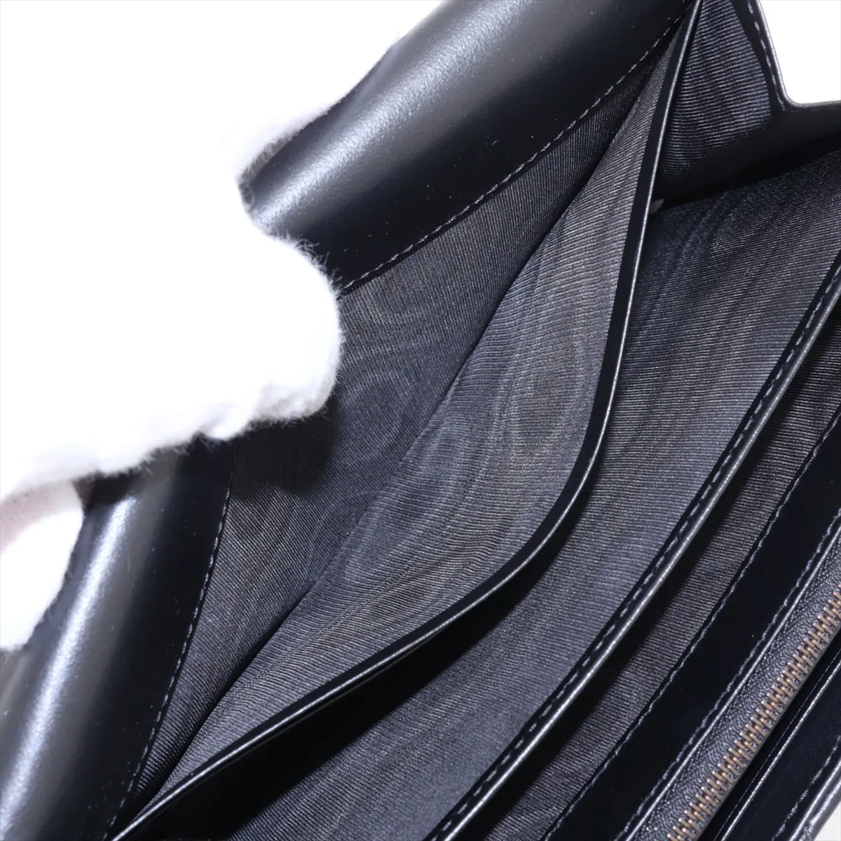 GG Marmont Leather Chain Wallet, Black, 474575 — view 7