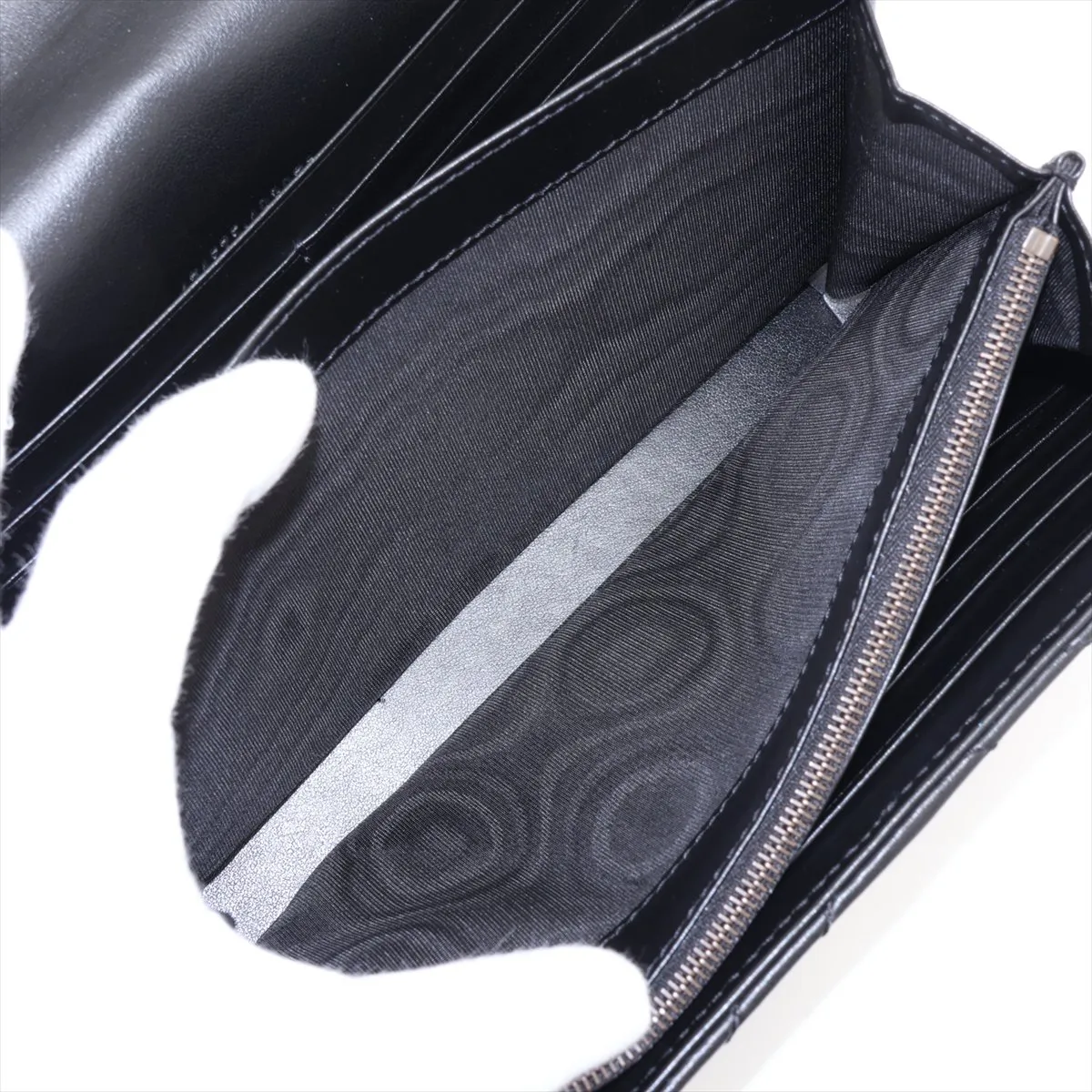GG Marmont Leather Chain Wallet, Black, 474575 — view 8