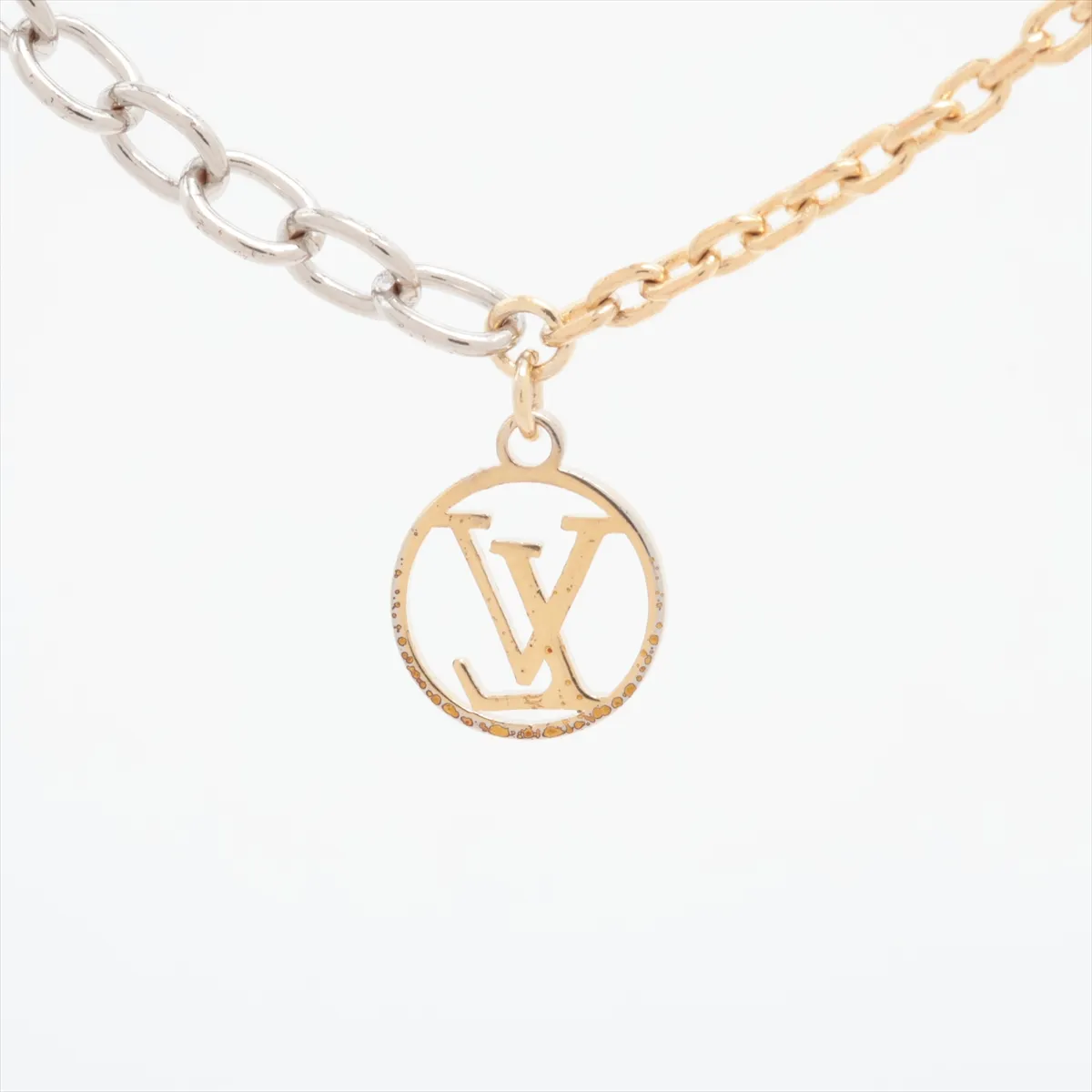 M68074 Logomania OB0155 Necklace GP Gold x Silver — view 2