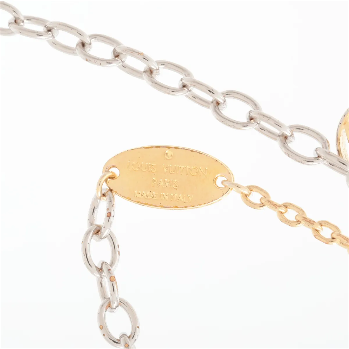 M68074 Logomania OB0155 Necklace GP Gold x Silver — view 4