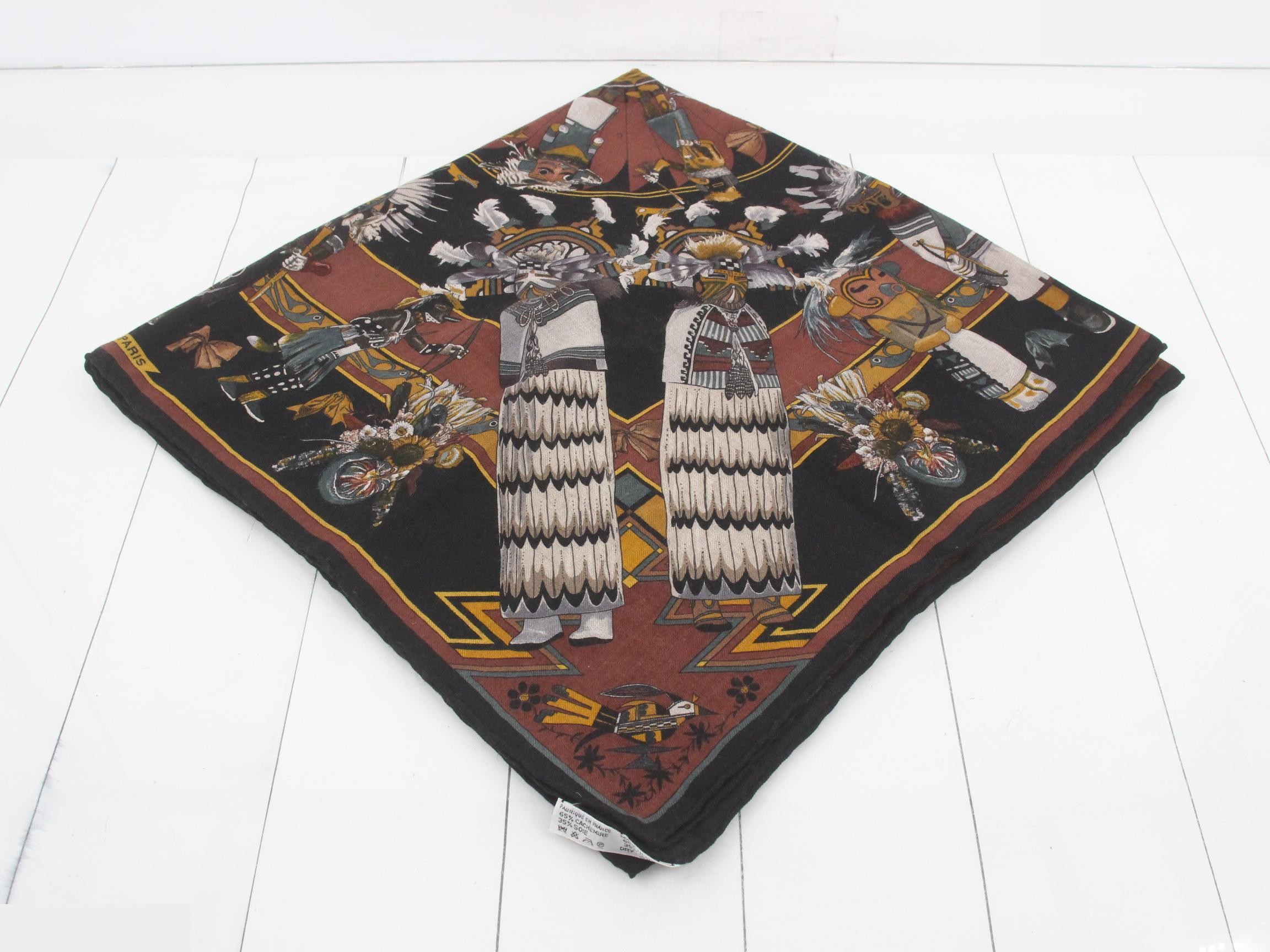 Carre 90 Kachina Cashmere Silk Scarf — view 2