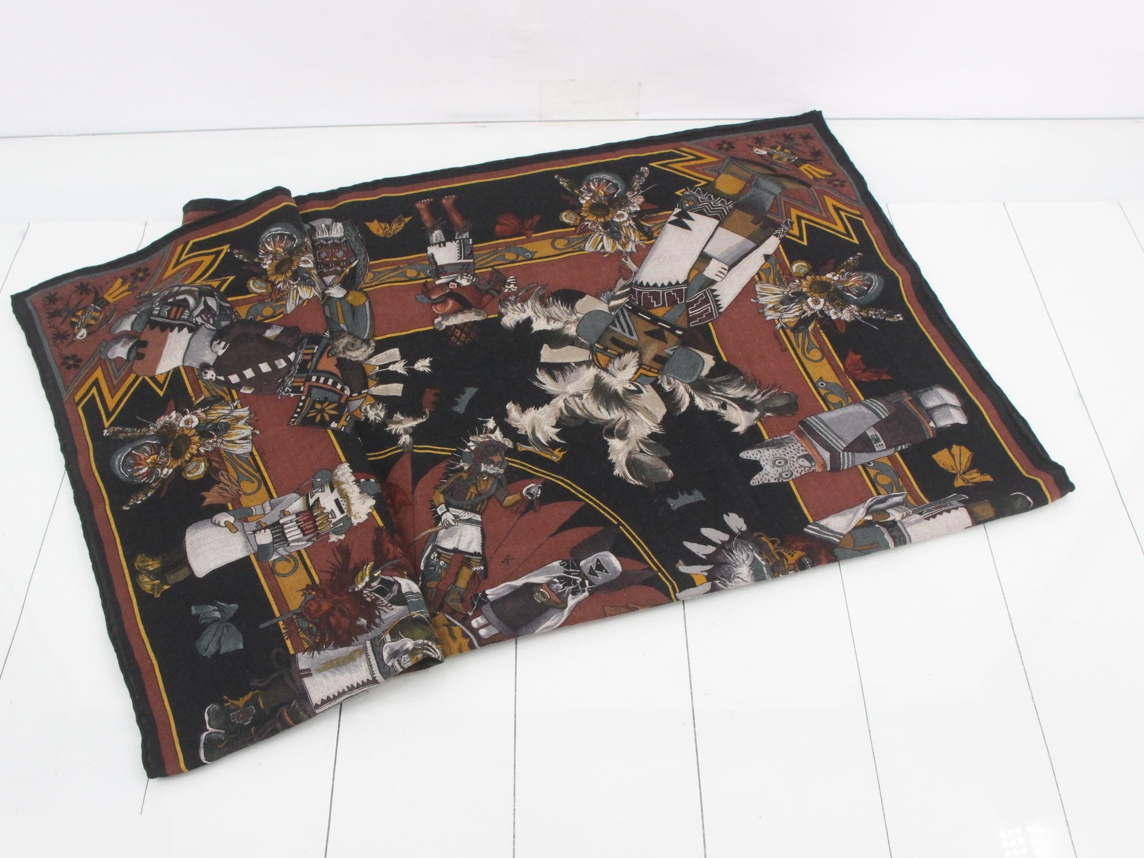 Carre 90 Kachina Cashmere Silk Scarf — view 3