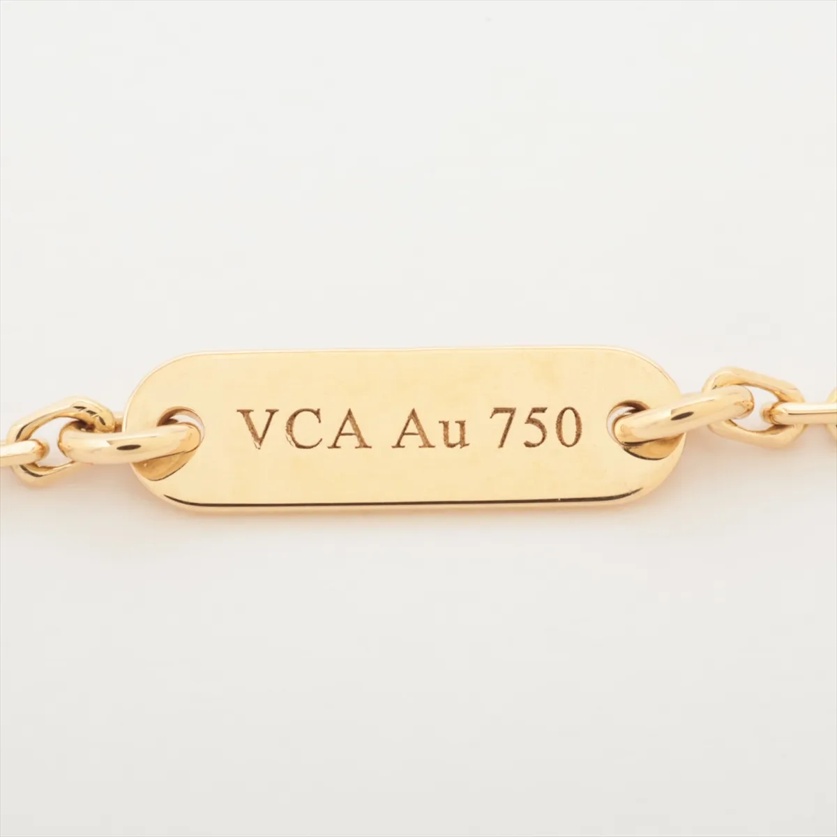 Vintage Alhambra Carnelian Necklace, 750 (Yellow Gold), 4.9g, JE609400. — view 4