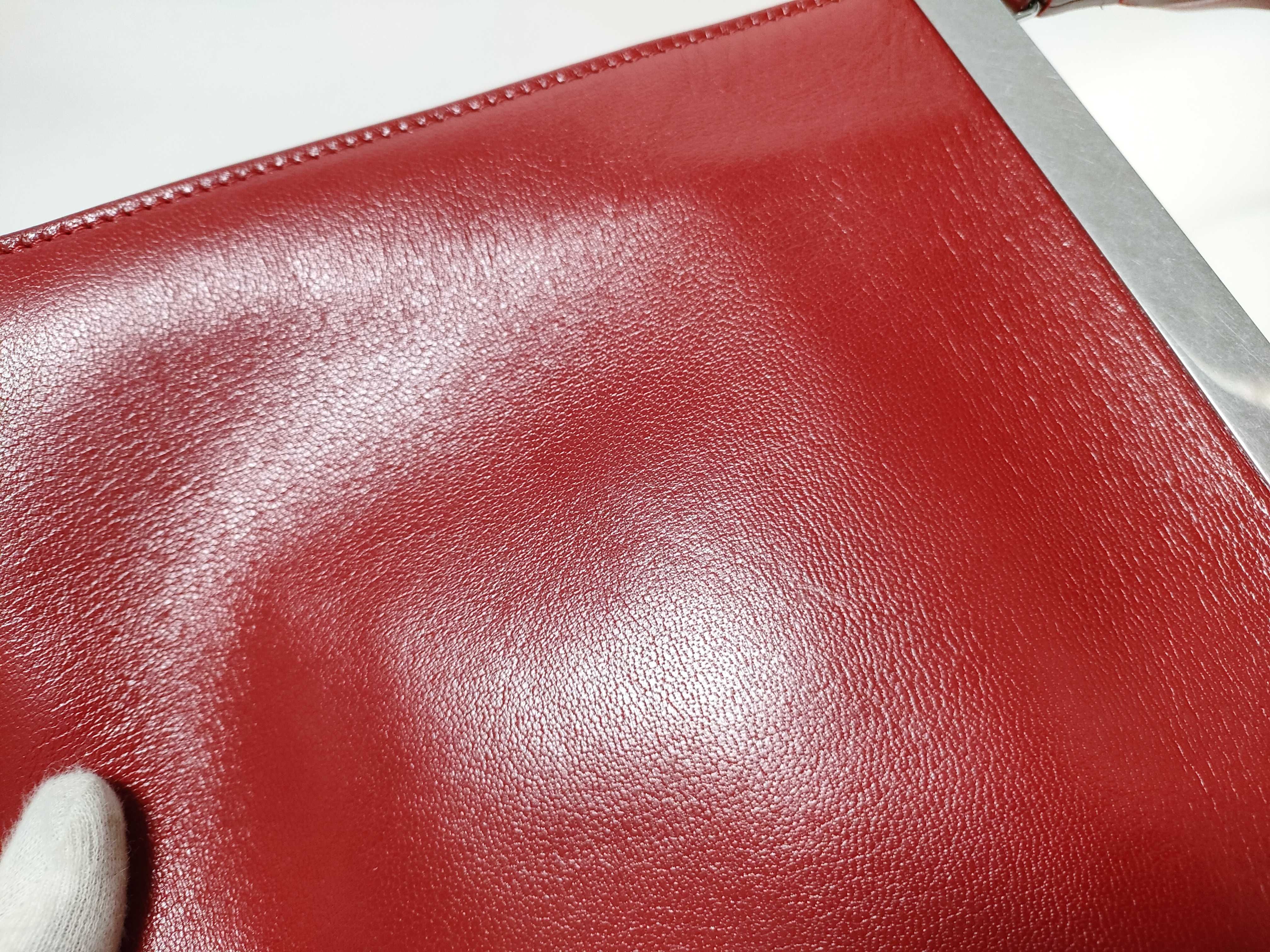 Clasp Mini Leather Shoulder Bag Red Shoulder Bag — view 15