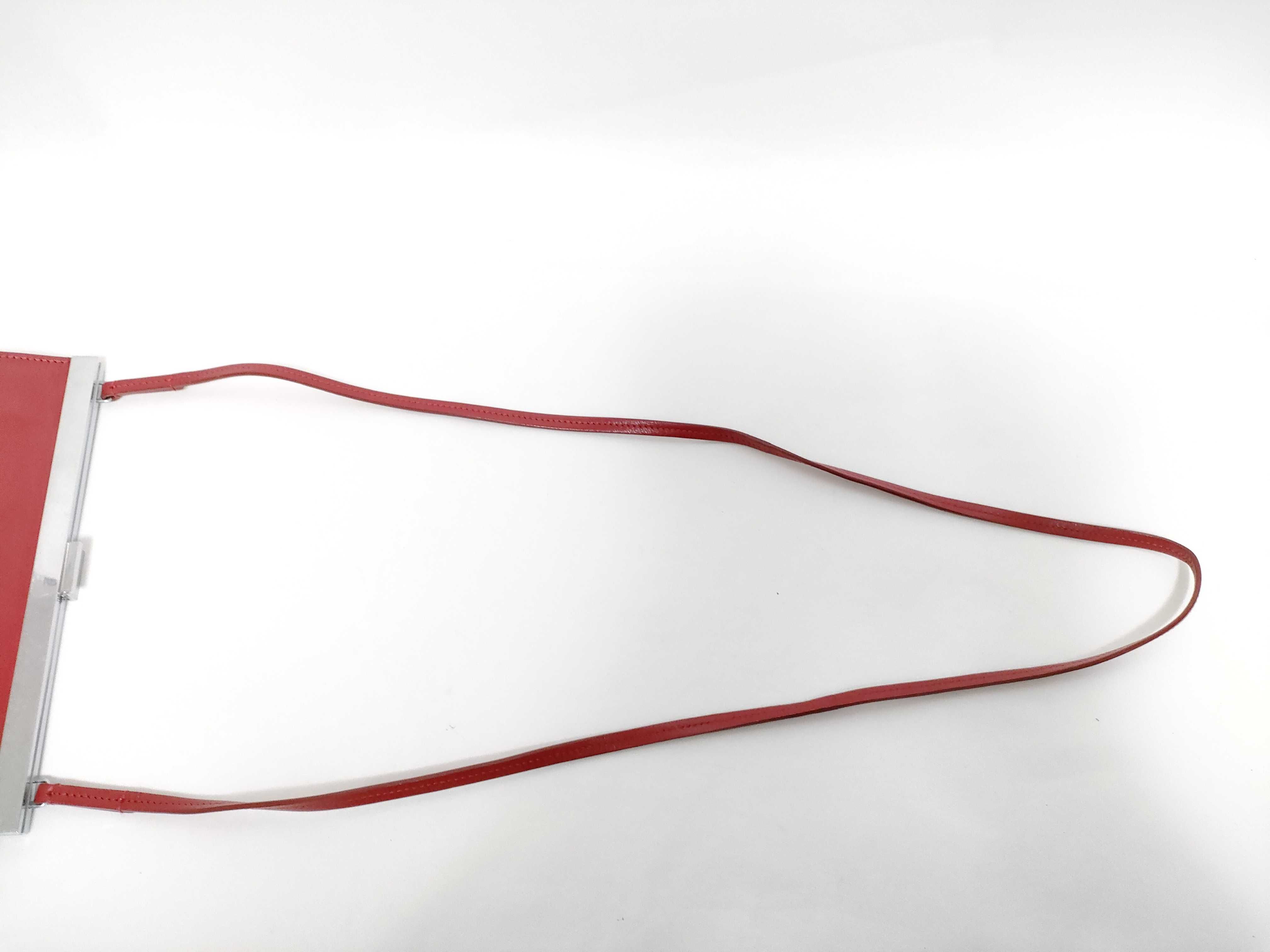 Clasp Mini Leather Shoulder Bag Red Shoulder Bag — view 3