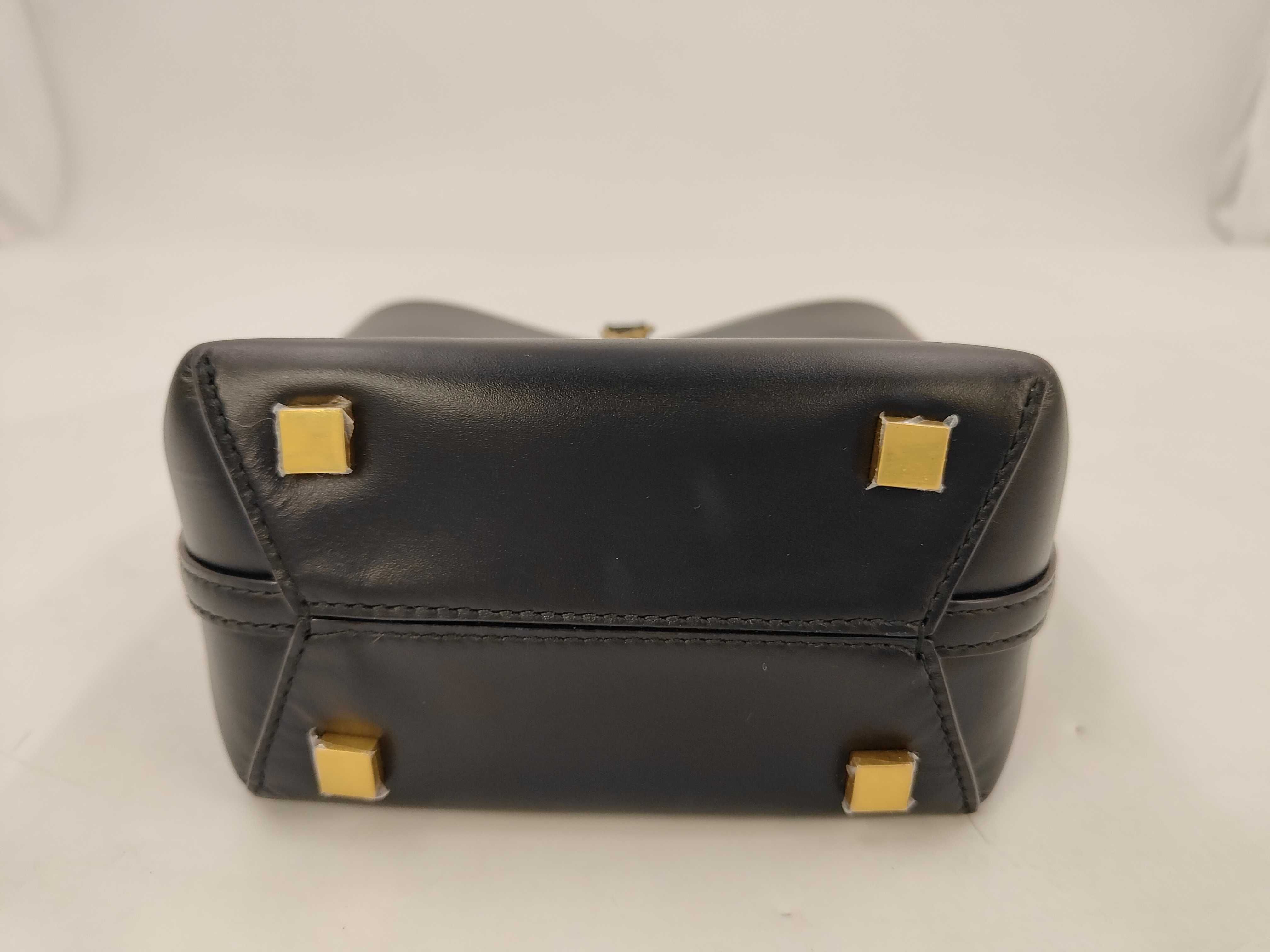 LE 37 Mini Shiny Leather Shoulder Bag with Gold Hardware (Black) — view 3