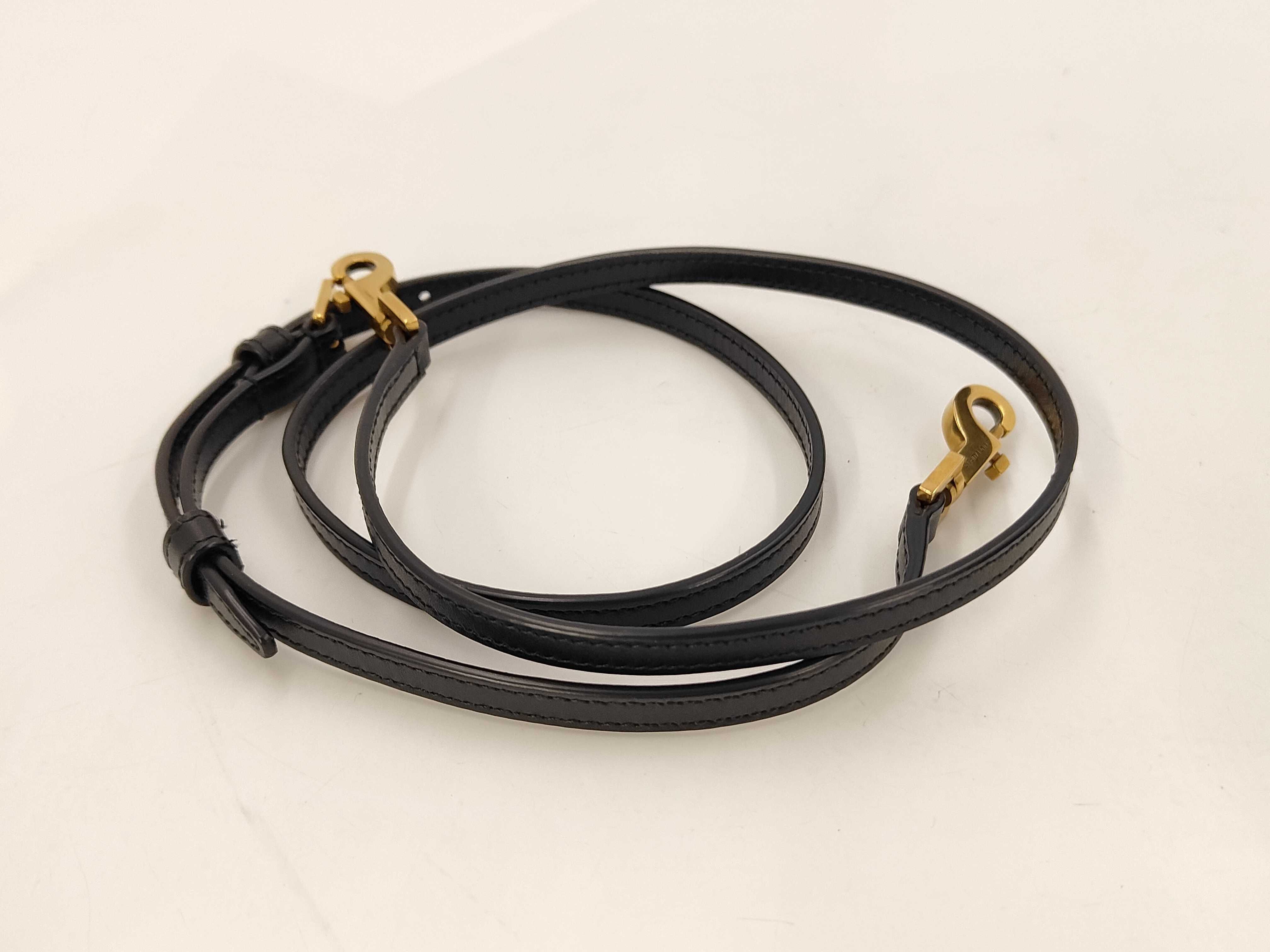 LE 37 Mini Shiny Leather Shoulder Bag with Gold Hardware (Black) — view 10