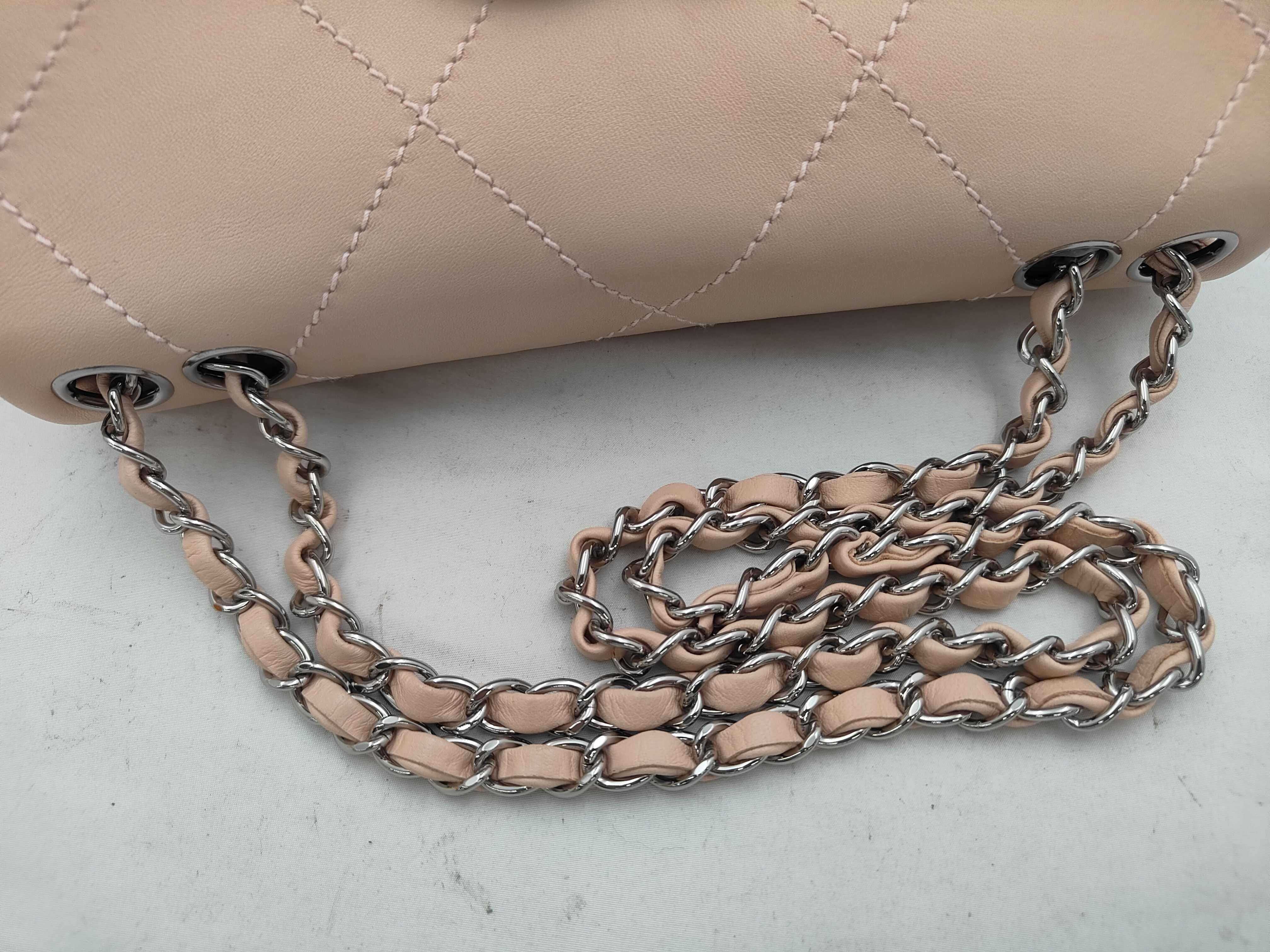 Matelassé Chain Shoulder Bag, Silver Hardware, Pink, Coco Mark Shoulder Bag — view 3